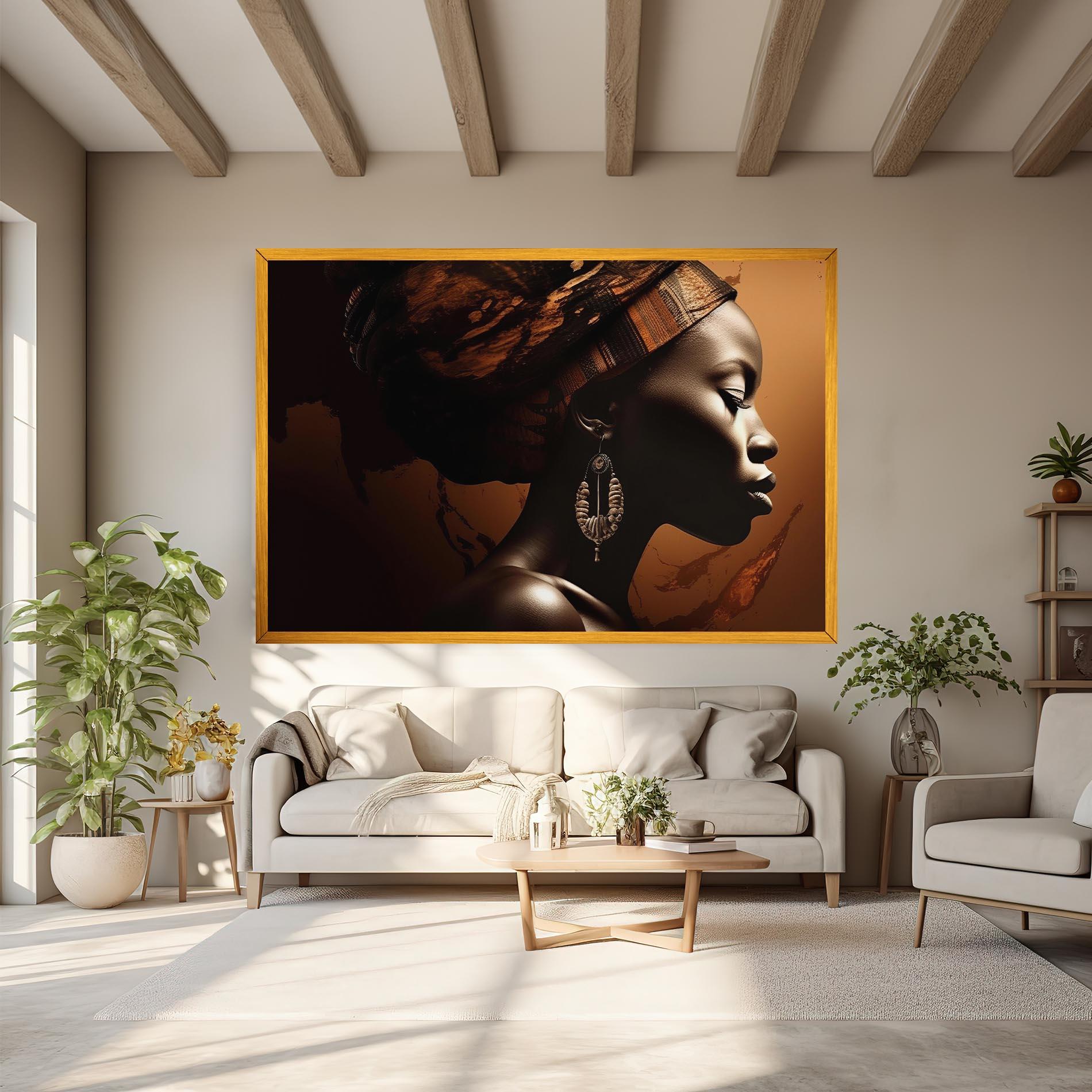 Tablou Canvas Interesting African Earrings mockup 6