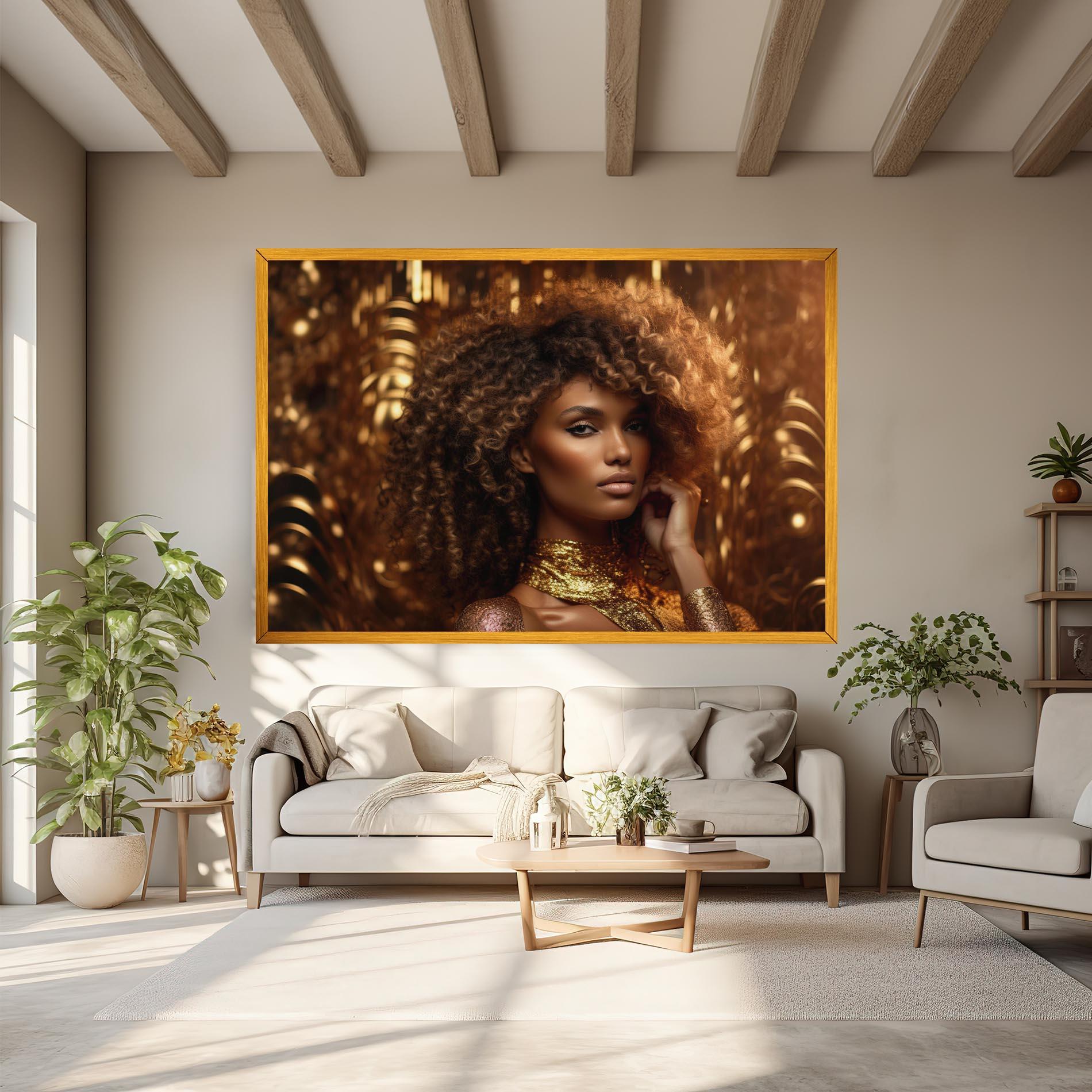 Tablou Canvas Radiant Bronze Goddess mockup 6