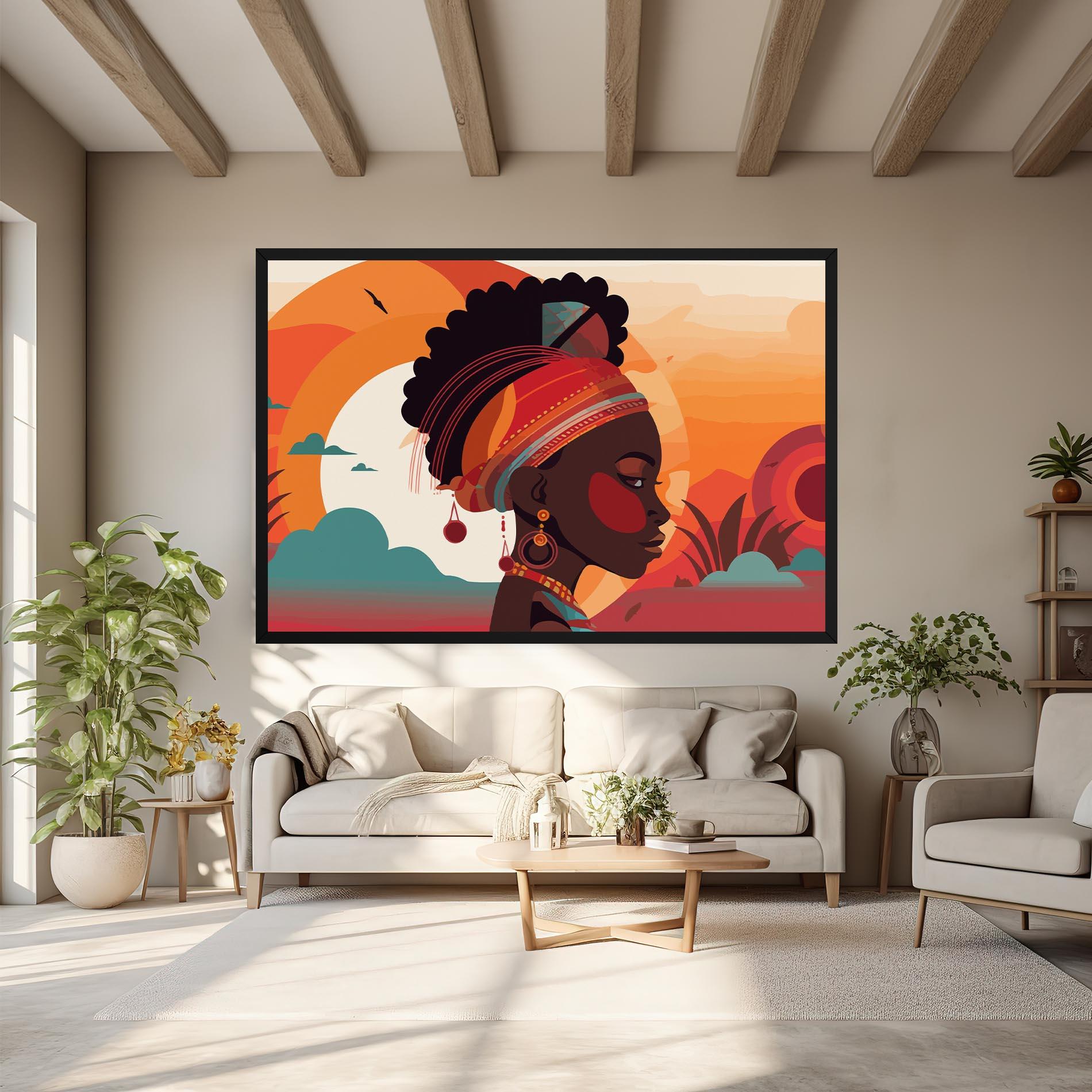 Tablou Canvas African Lady Art mockup 6
