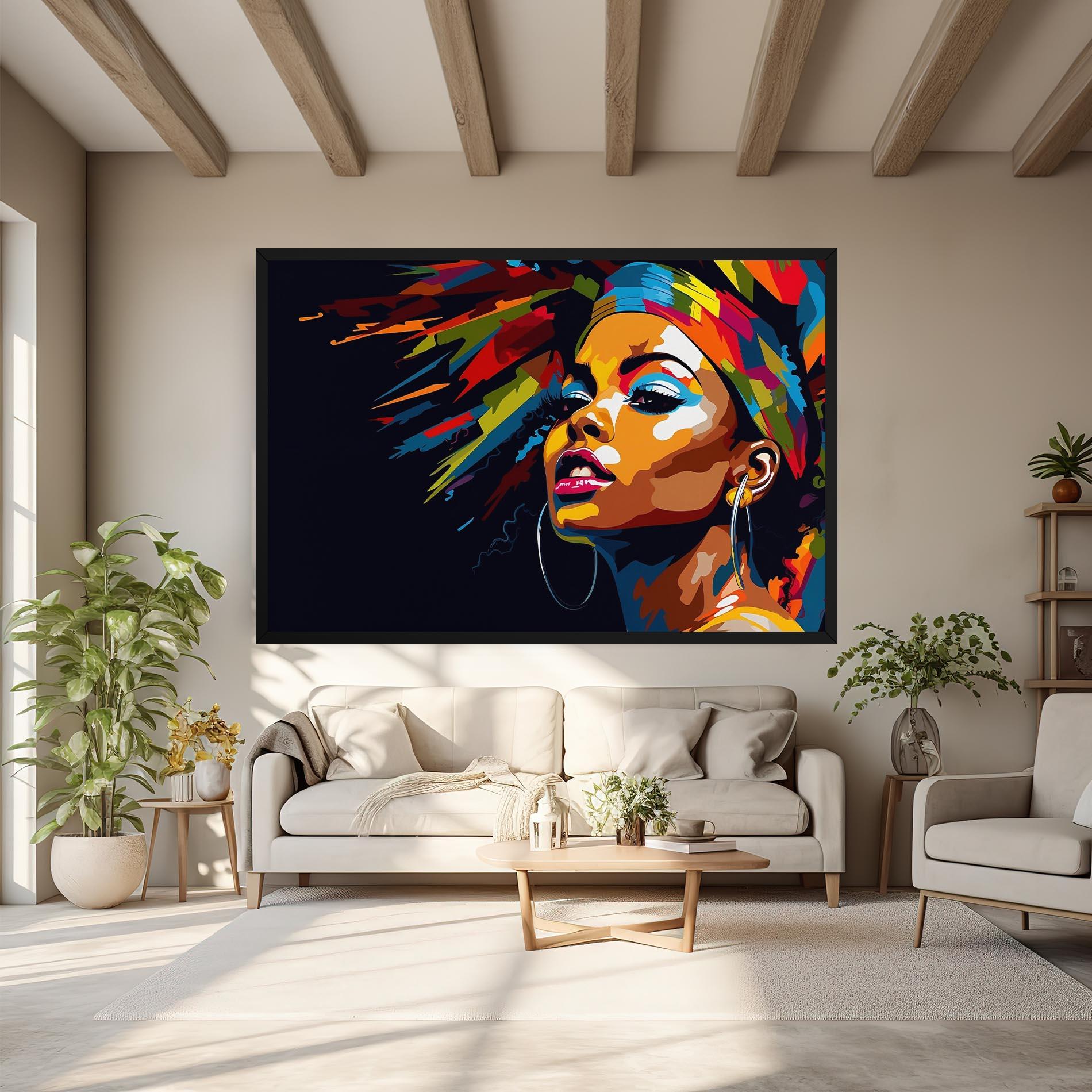 Tablou Canvas African Woman Portrait mockup 6