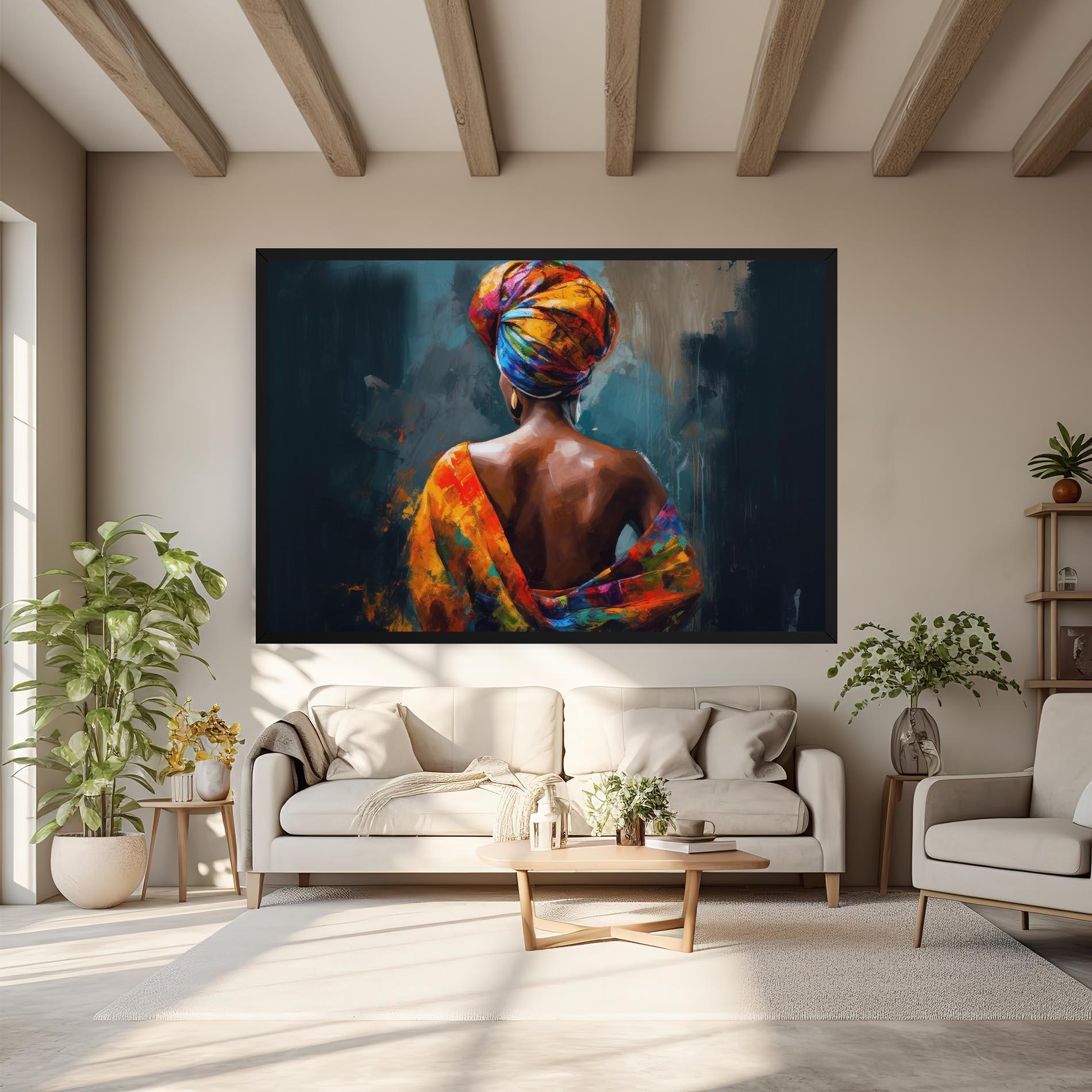 Tablou Canvas Colorful Turban Woman mockup 6