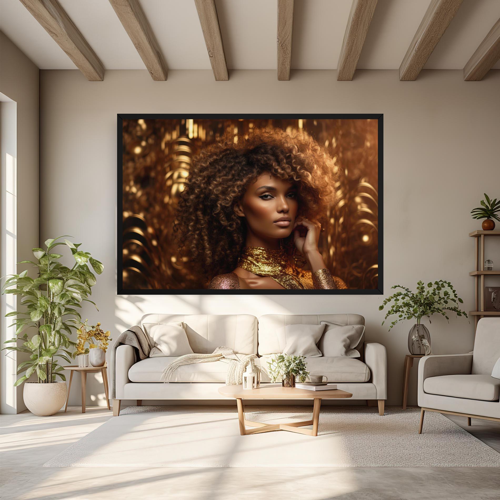 Tablou Canvas Radiant Bronze Goddess mockup 6