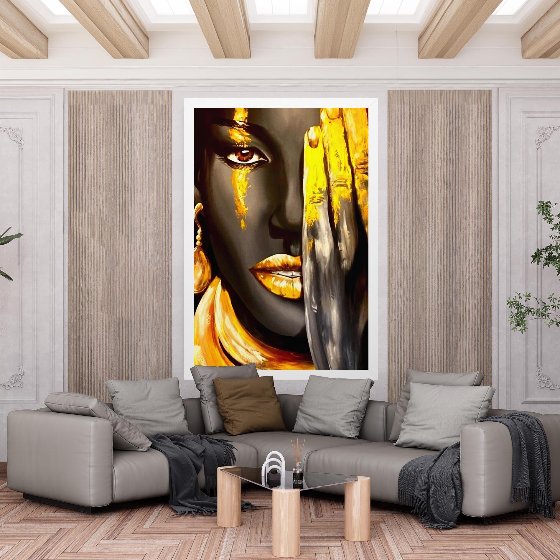 Tablou Canvas Golden African Women mockup 6