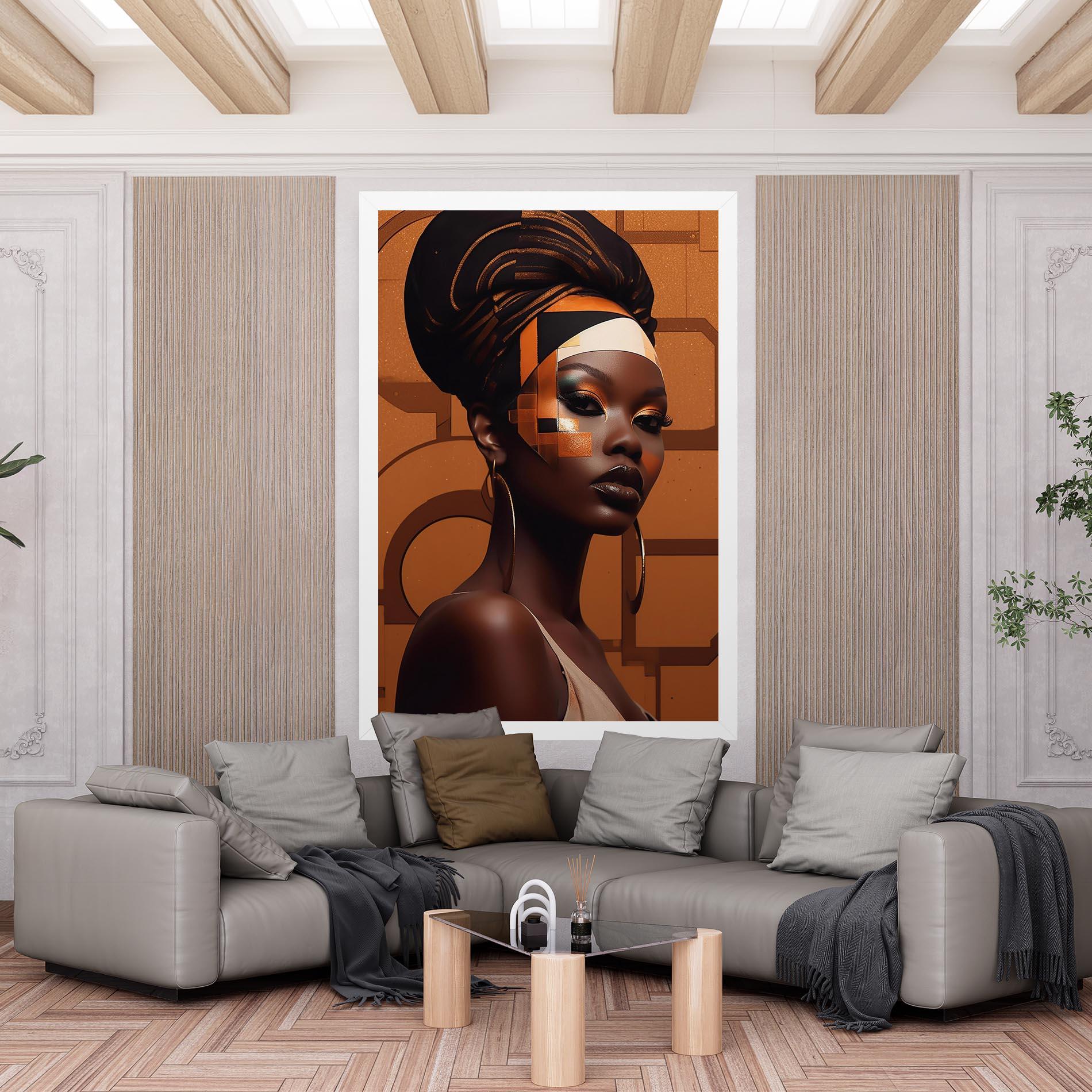 Tablou Canvas Interesting African Makeup mockup 6