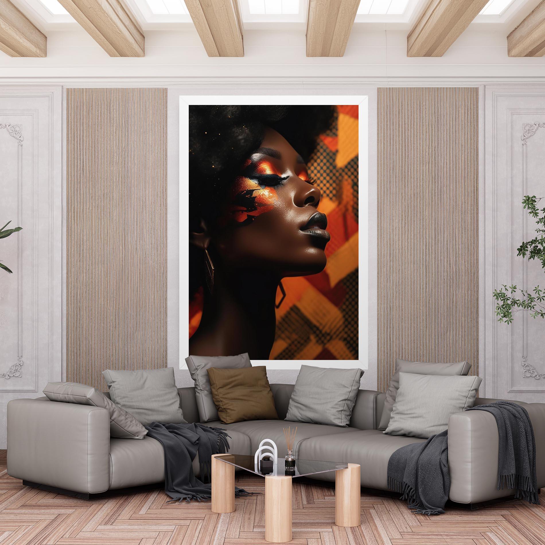 Tablou Canvas Orange Makeup Woman mockup 6