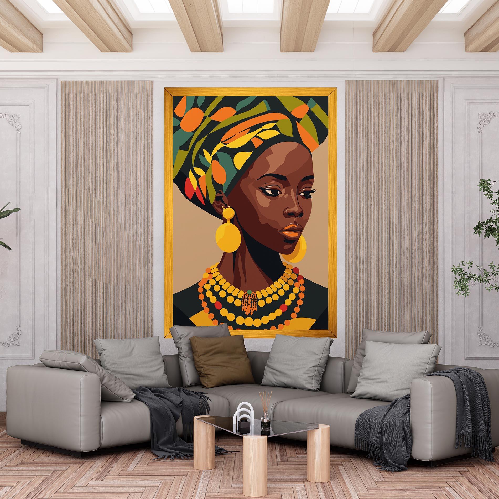 Tablou Canvas African Earrings mockup 6