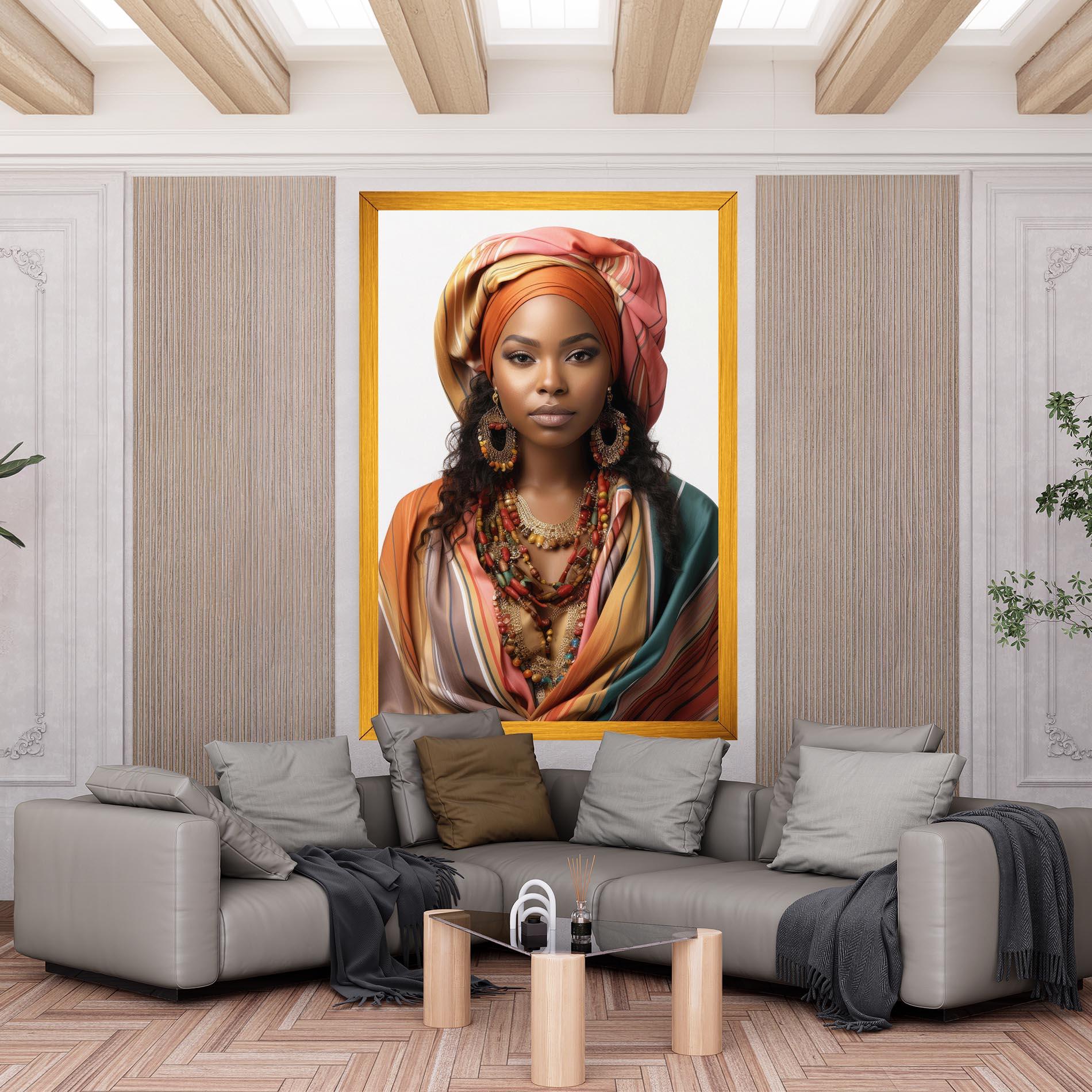 Tablou Canvas East African Woman mockup 6
