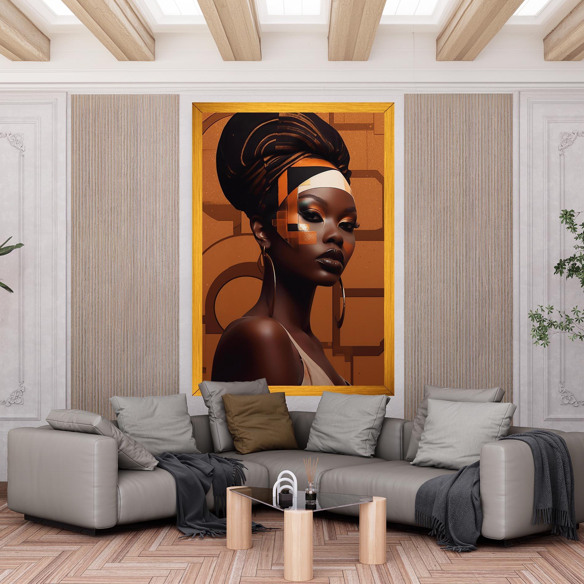 Tablou Canvas Interesting African Makeup mockup 6