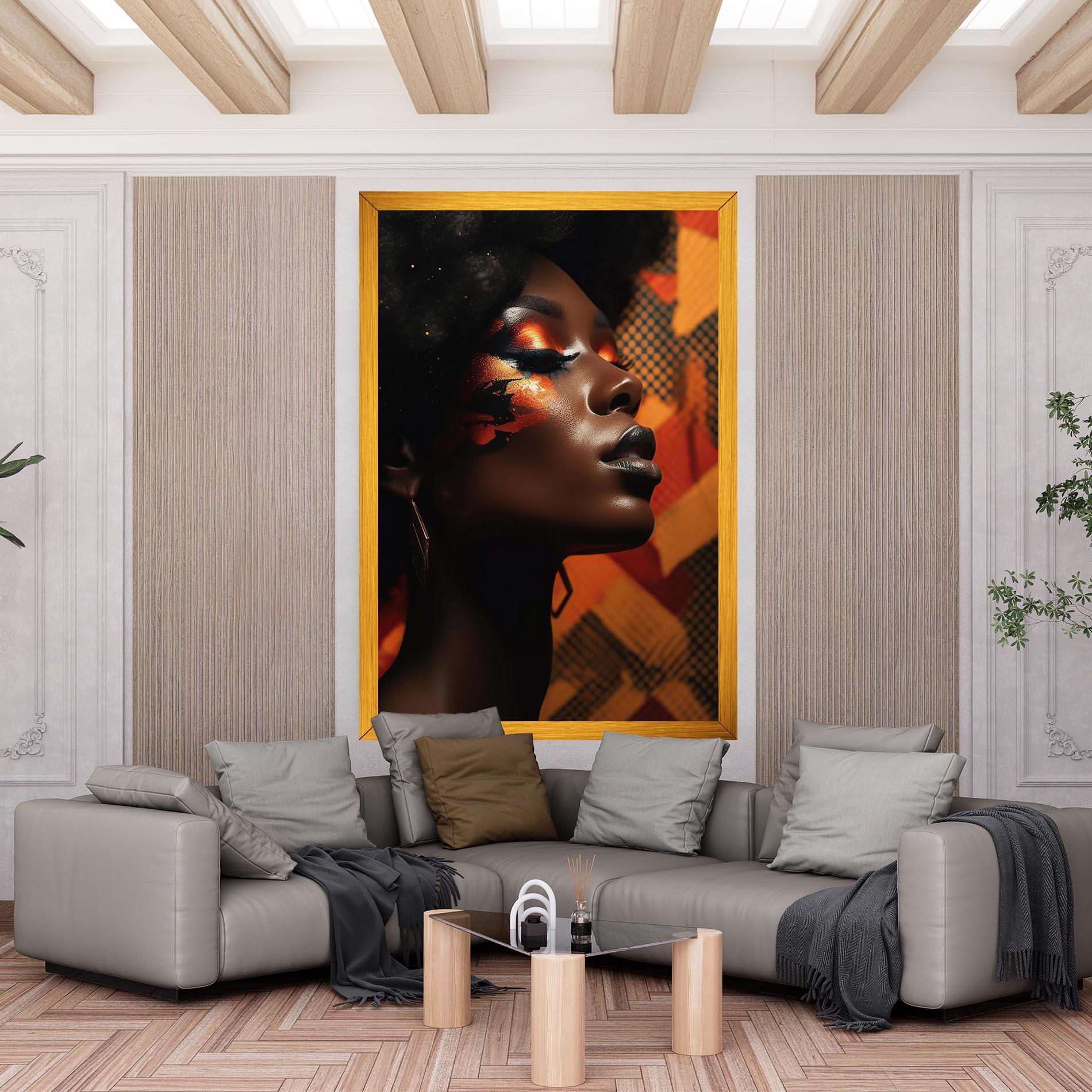 Tablou Canvas Orange Makeup Woman mockup 6