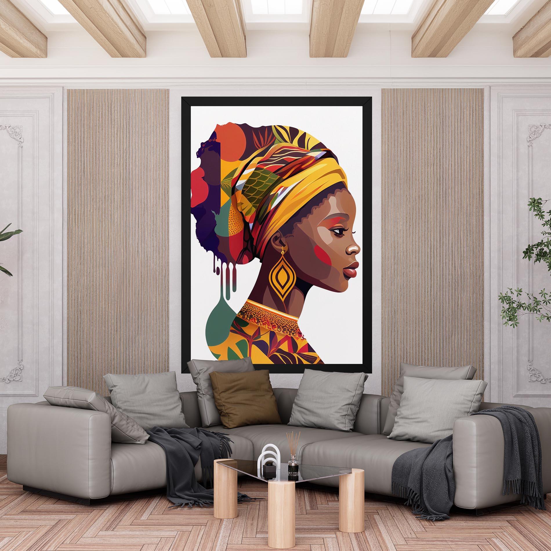 Tablou Canvas Colorful African mockup 6