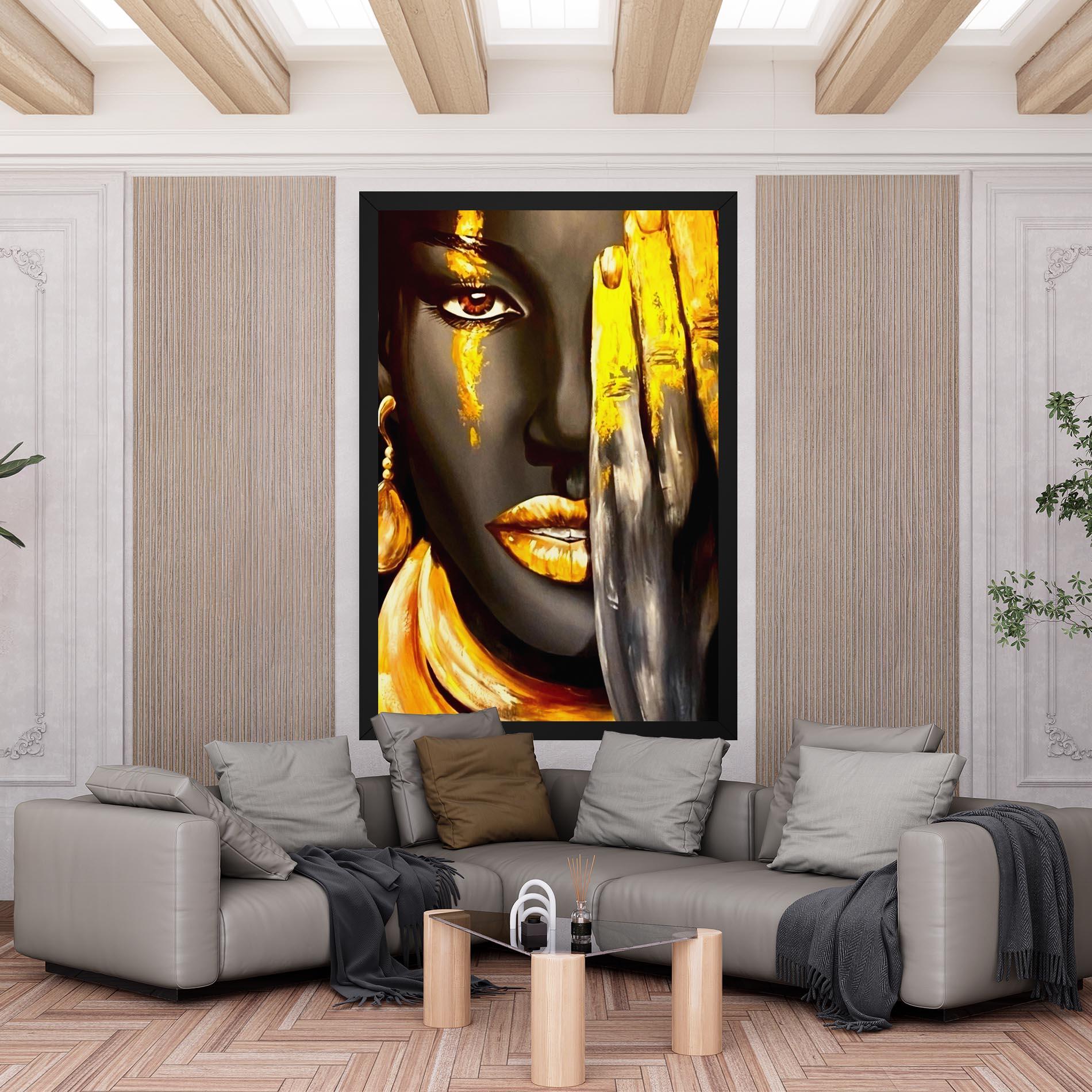 Tablou Canvas Golden African Women mockup 6