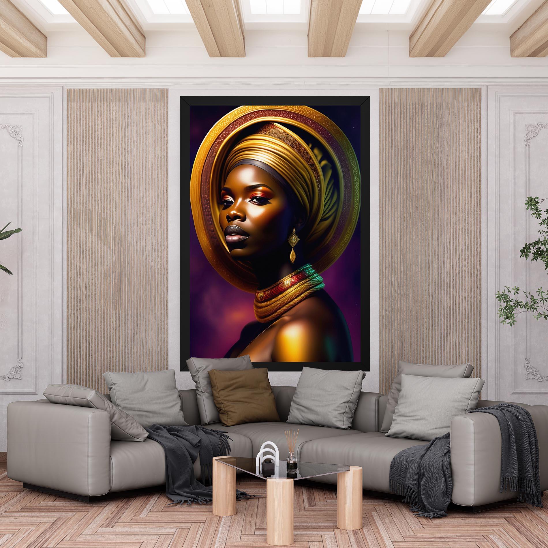 Tablou Canvas Golden Crown Woman mockup 6