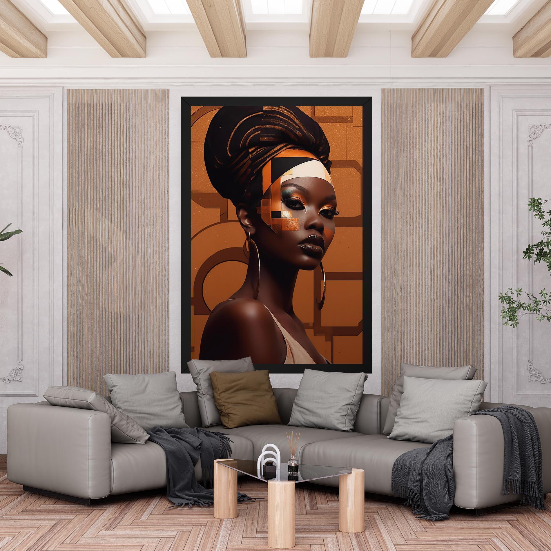 Tablou Canvas Interesting African Makeup mockup 6