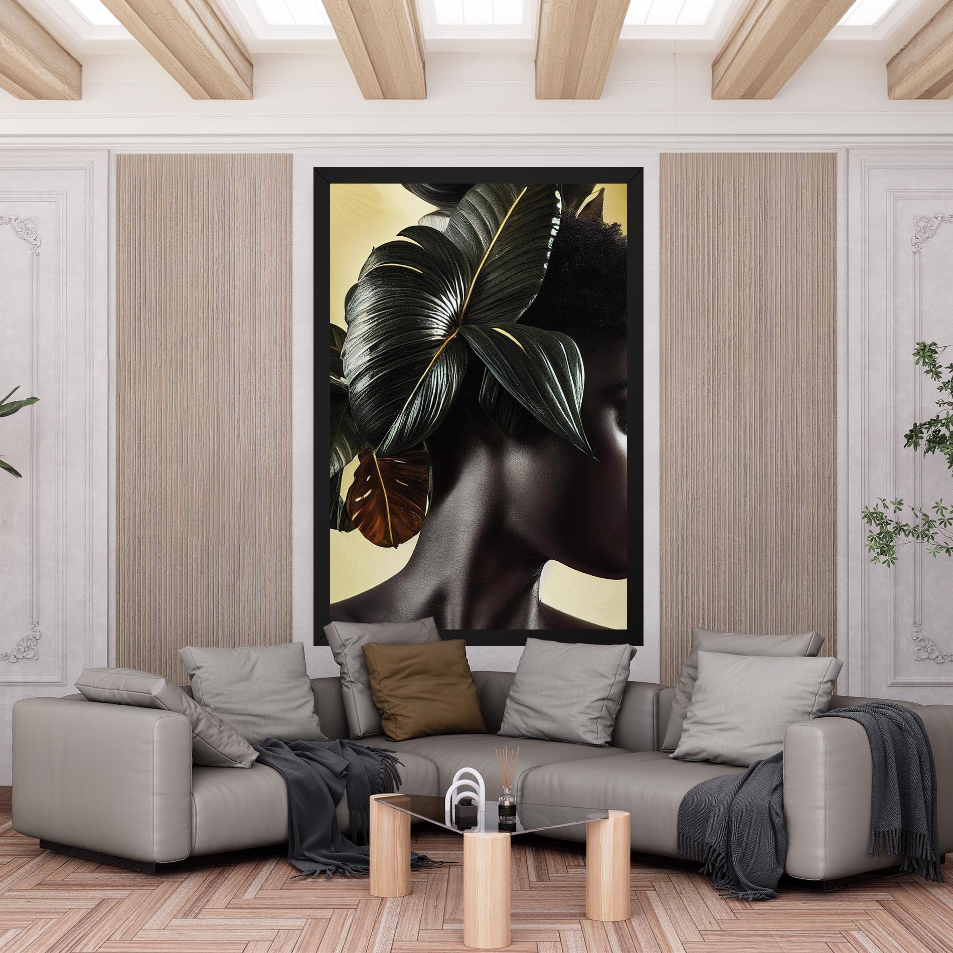 Tablou Canvas Leaf Woman mockup 6
