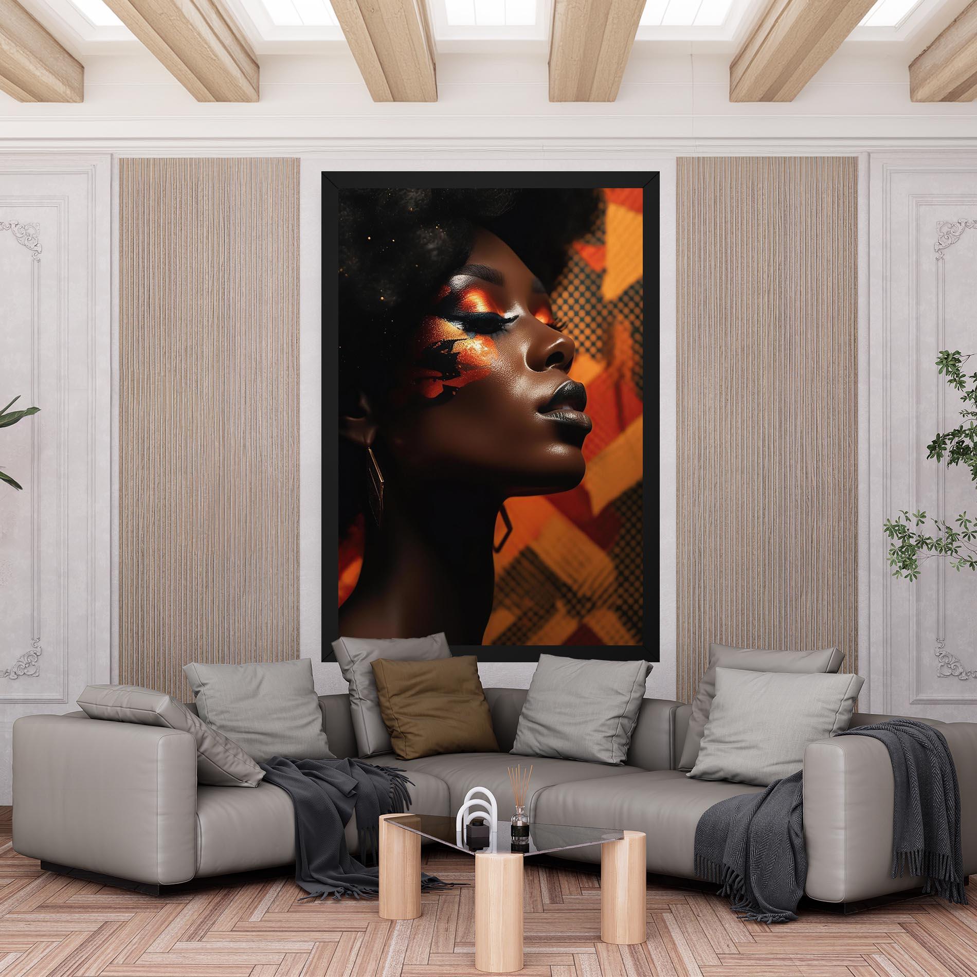 Tablou Canvas Orange Makeup Woman mockup 6