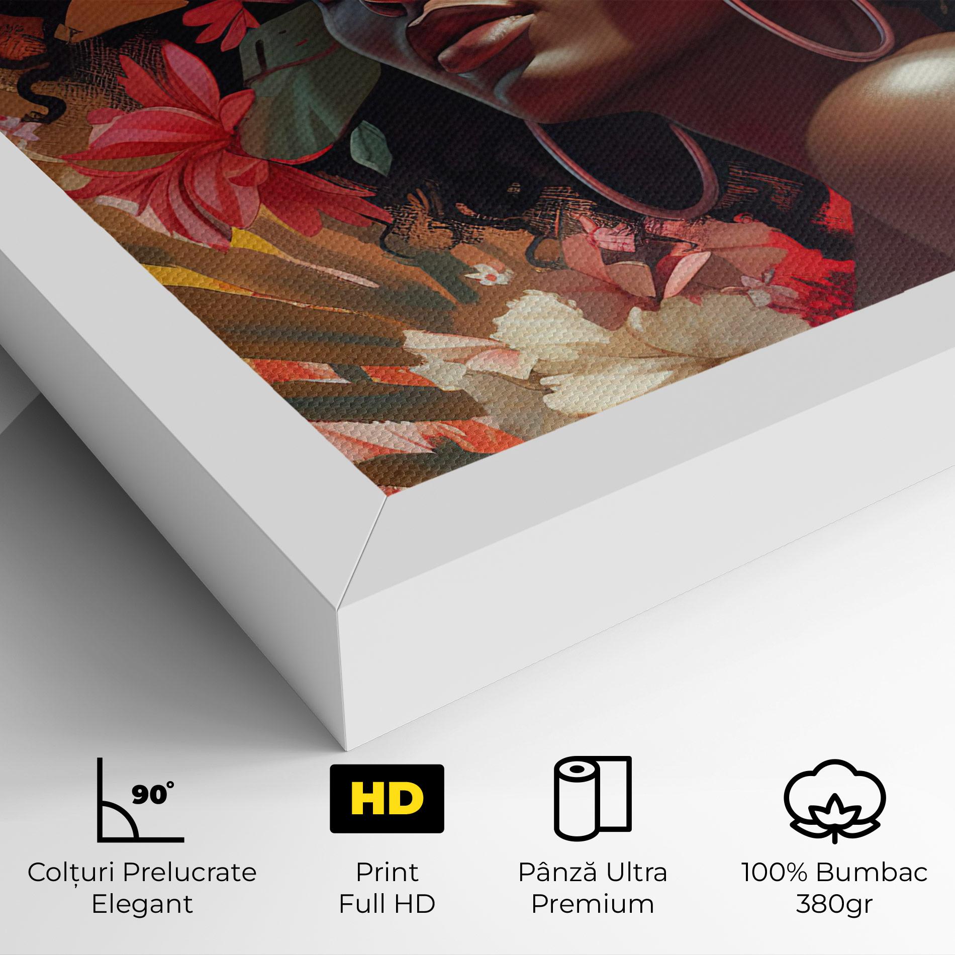 Tablou Canvas African Flower Woman mockup 4