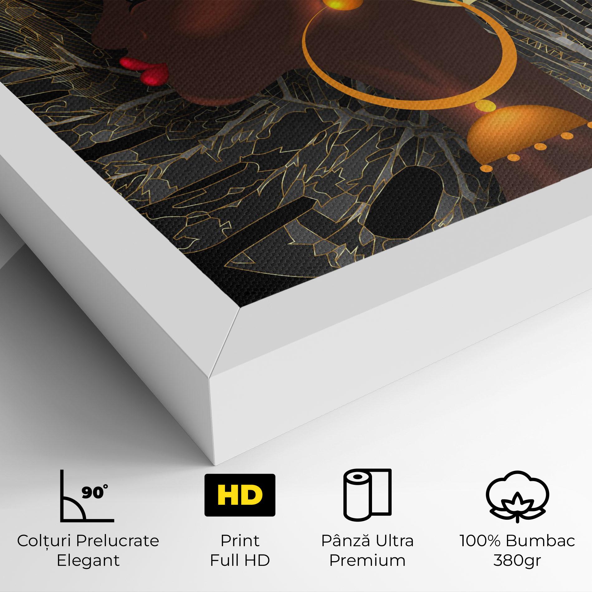 Tablou Canvas African Gold Leaf mockup 4