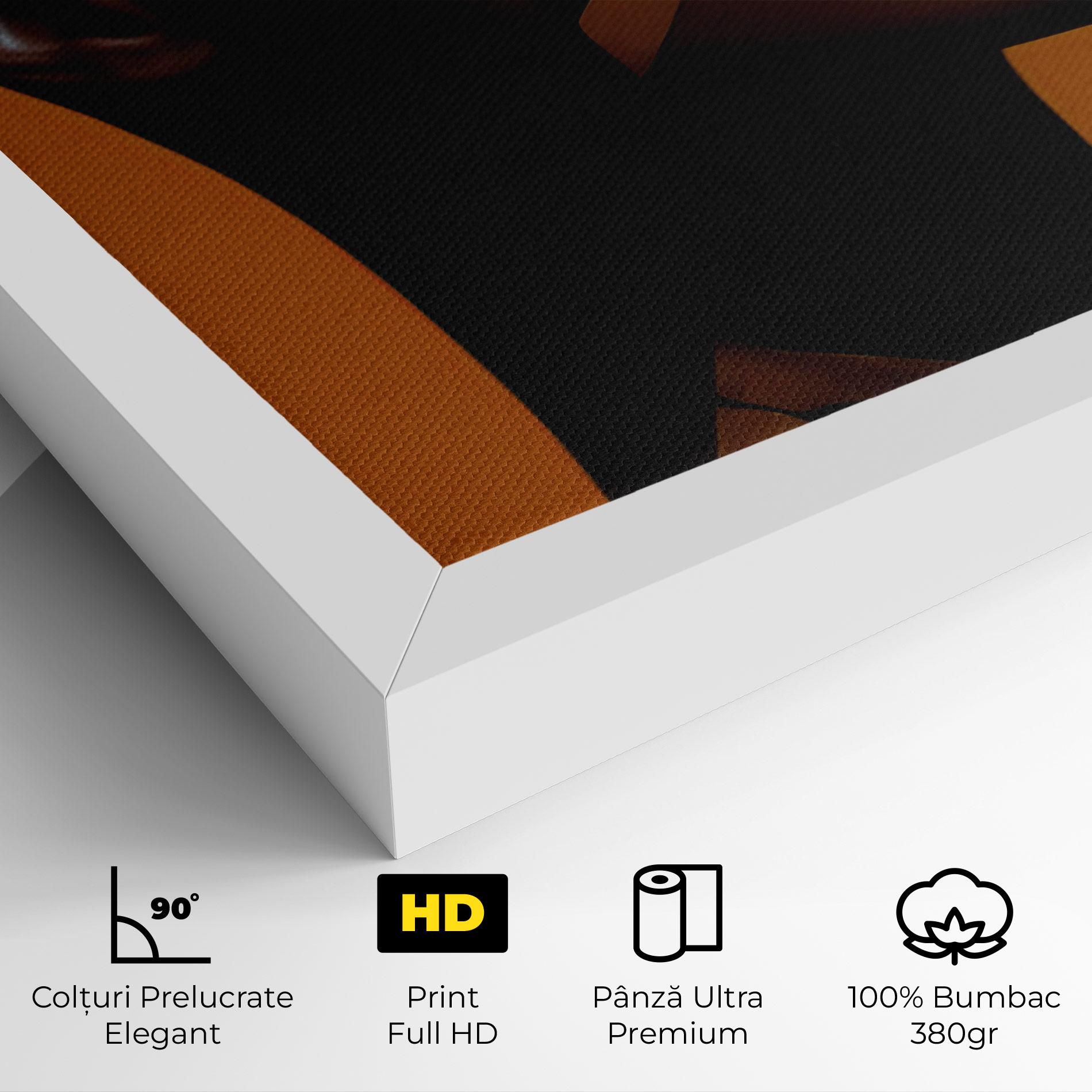 Tablou Canvas African Woman On Orange mockup 4