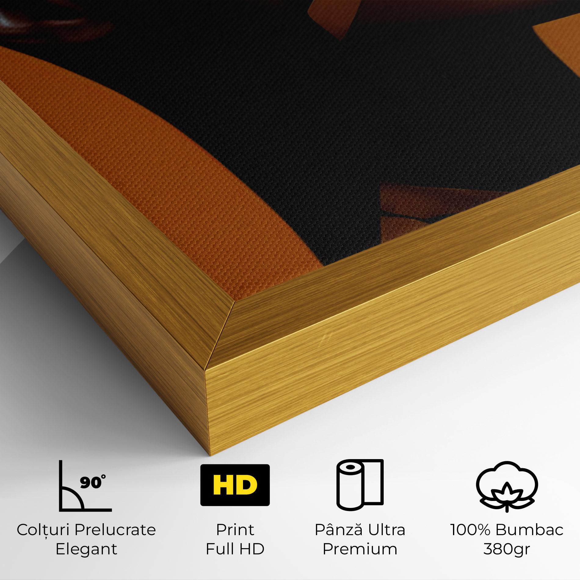 Tablou Canvas African Woman On Orange mockup 4