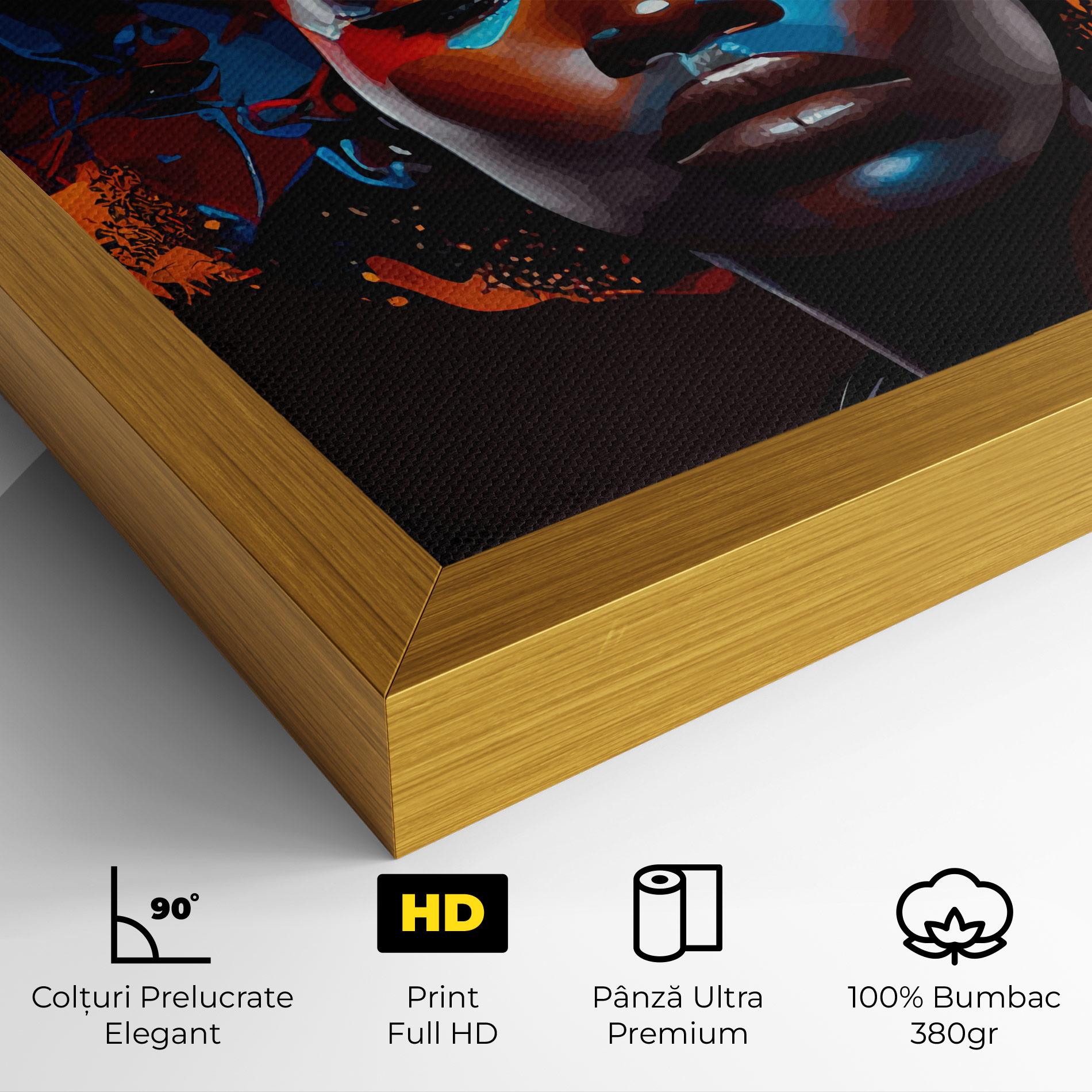 Tablou Canvas Africat Yellow Hair mockup 4