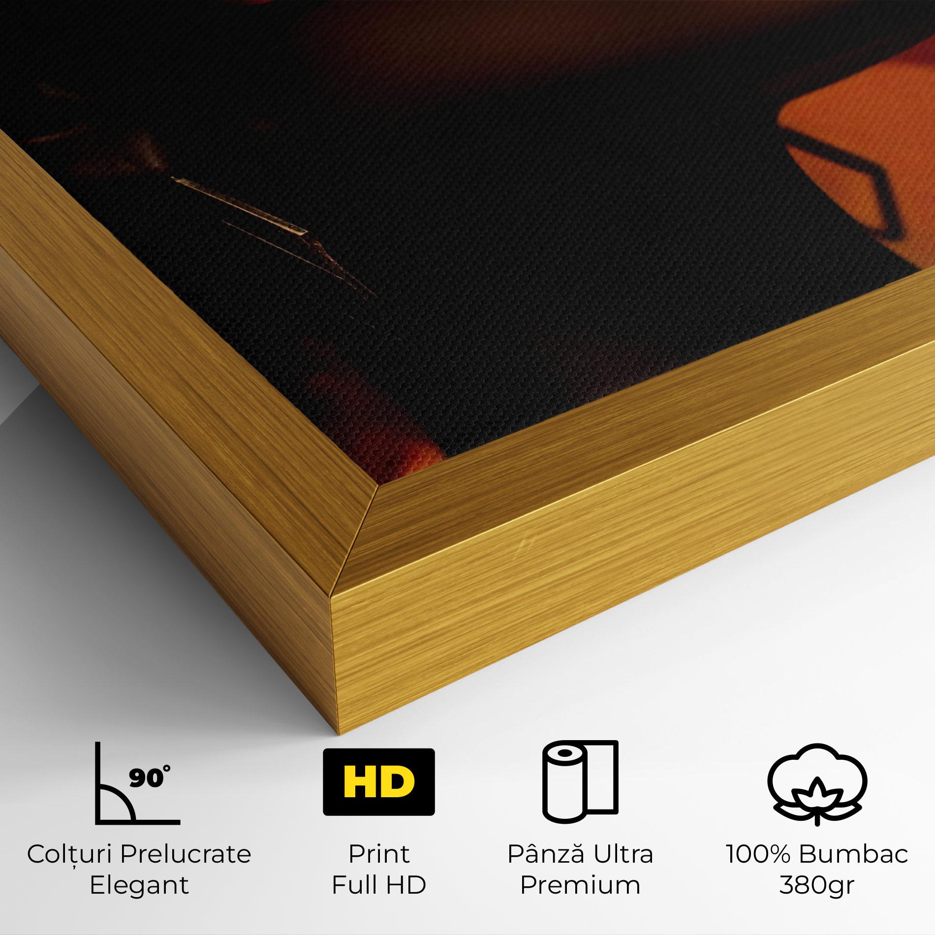 Tablou Canvas Orange Makeup Woman mockup 4