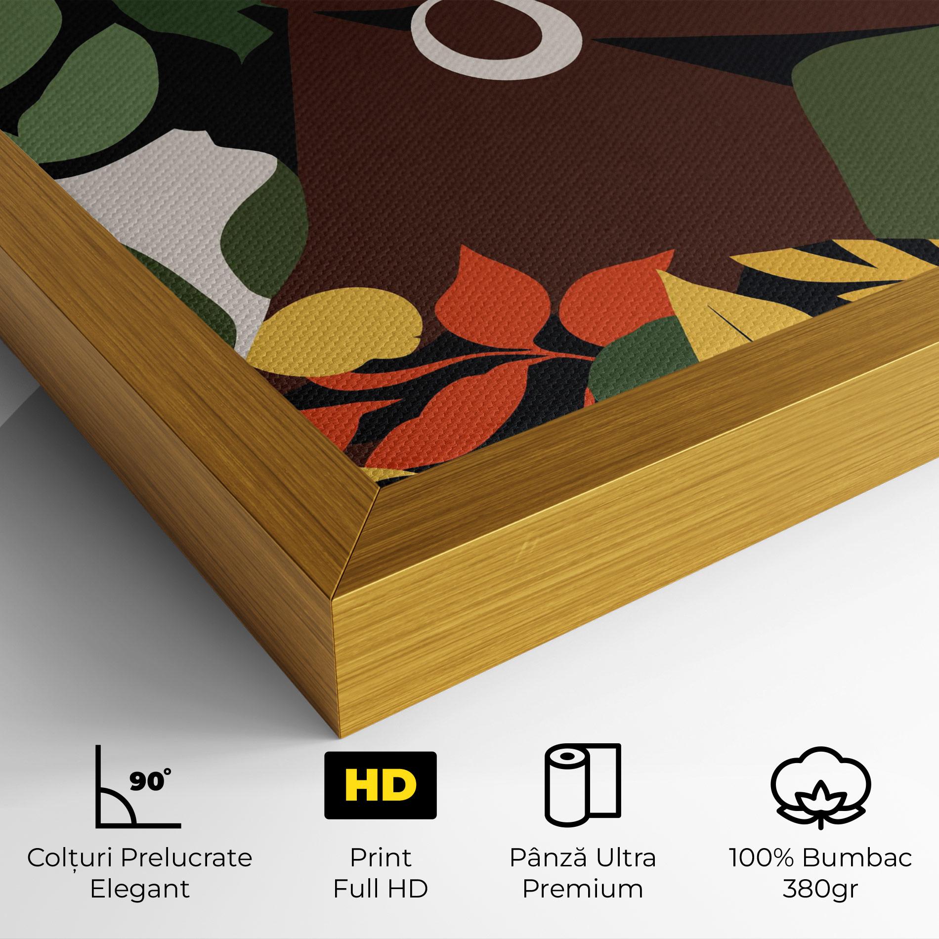 Tablou Canvas Yellow Leaf Africa mockup 4