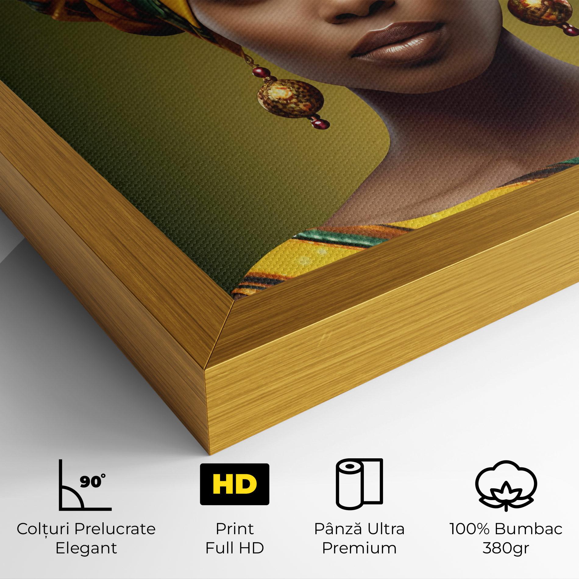 Tablou Canvas Yellow Scarf Woman mockup 4