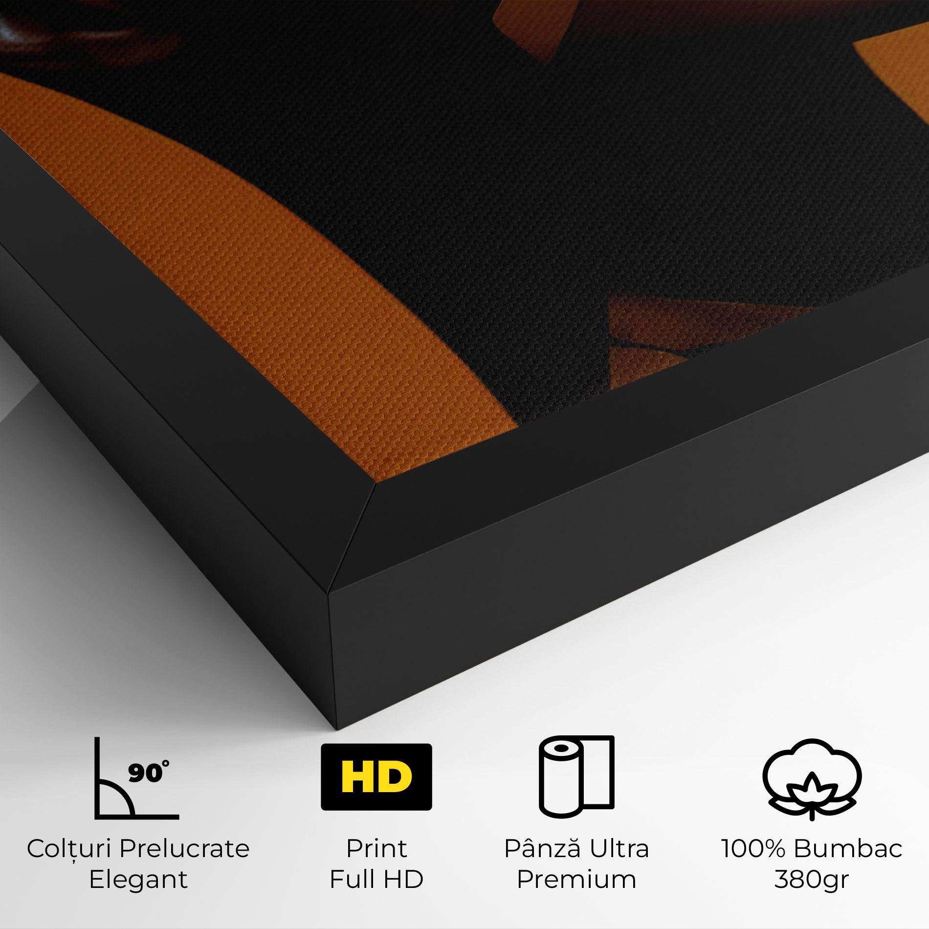 Tablou Canvas African Woman On Orange mockup 4