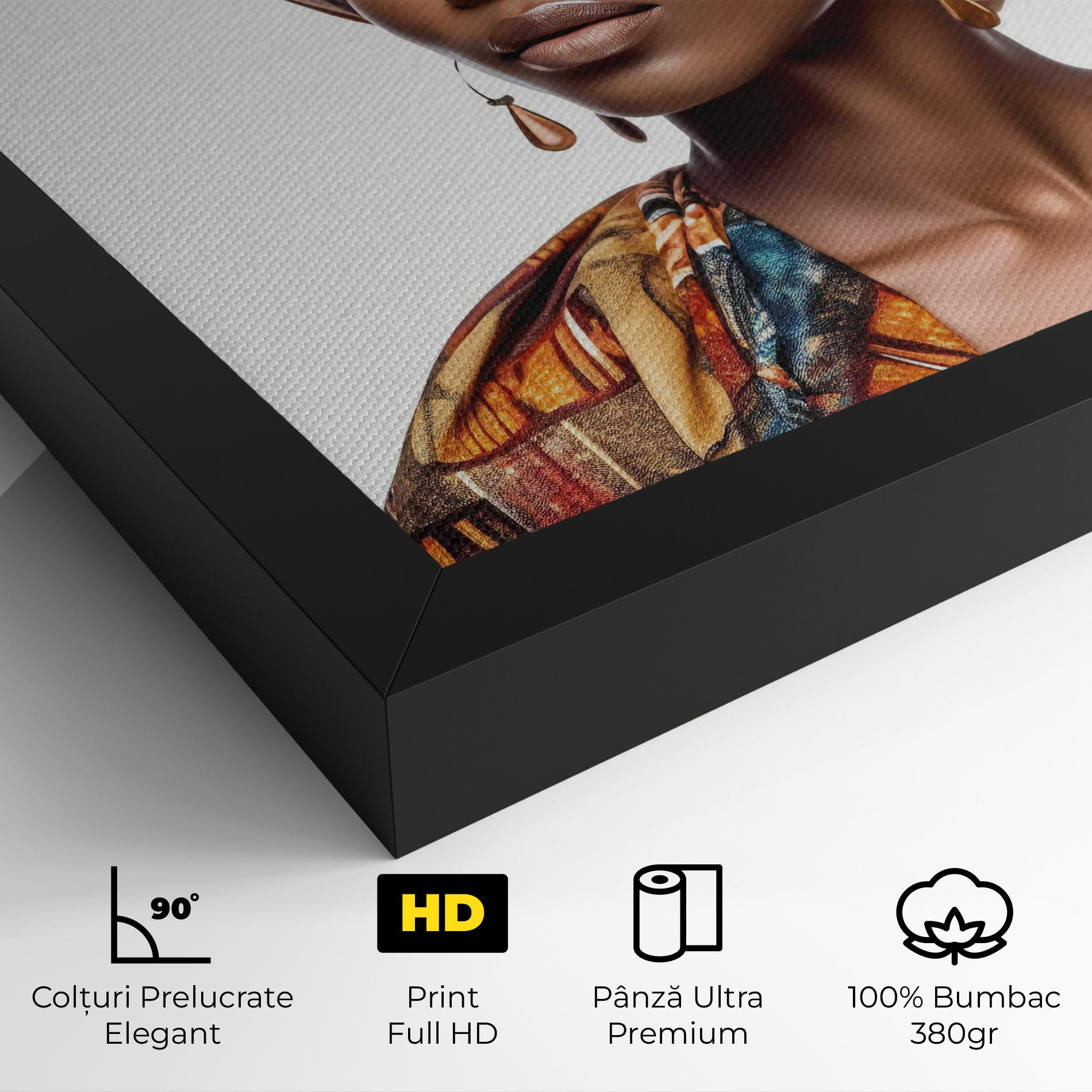 Tablou Canvas African Woman Turban mockup 4