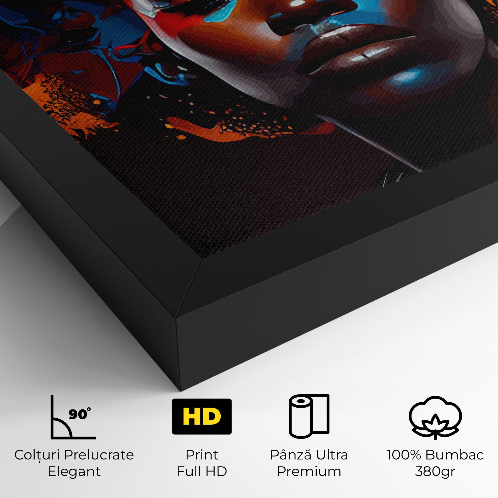 Tablou Canvas Africat Yellow Hair mockup 4