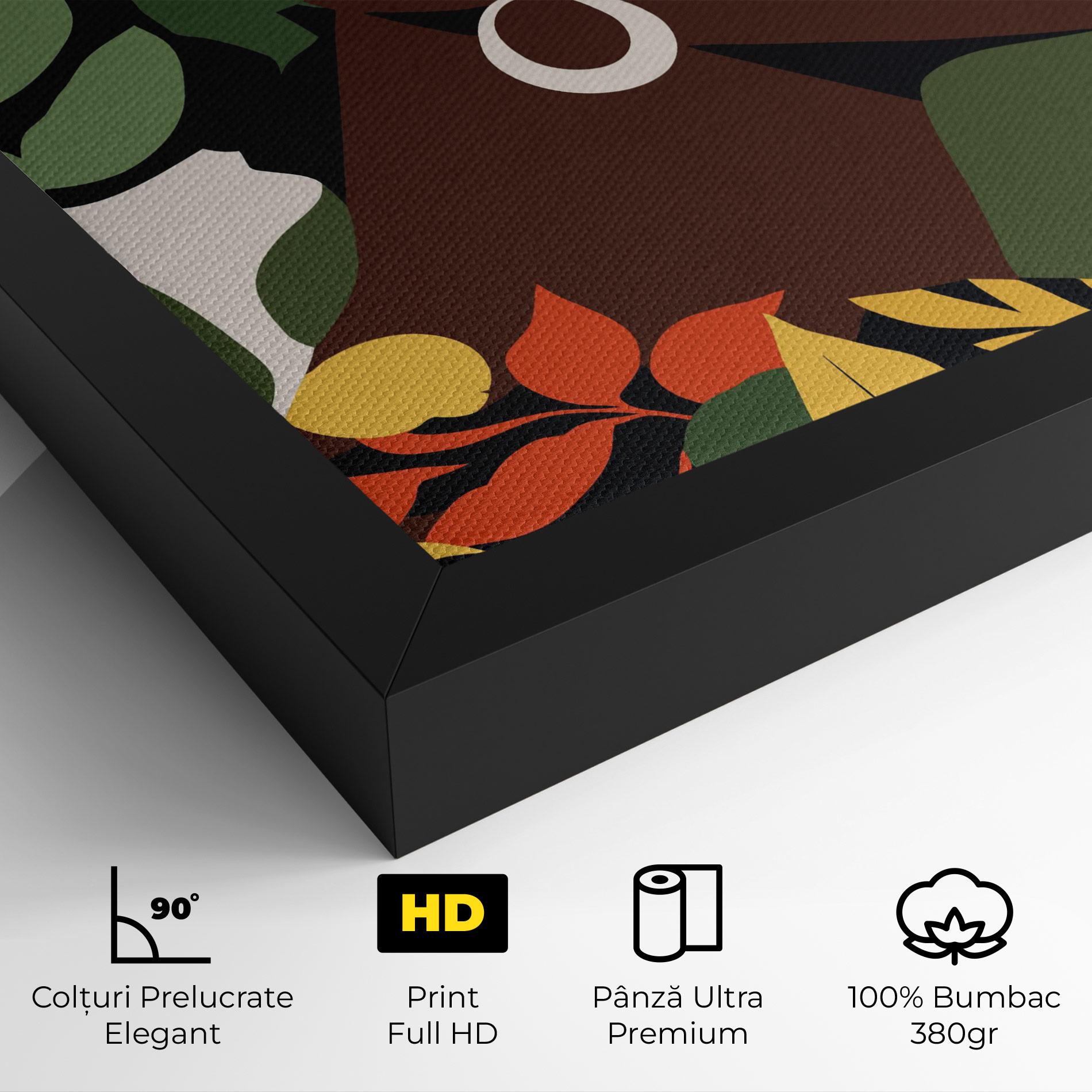 Tablou Canvas Yellow Leaf Africa mockup 4