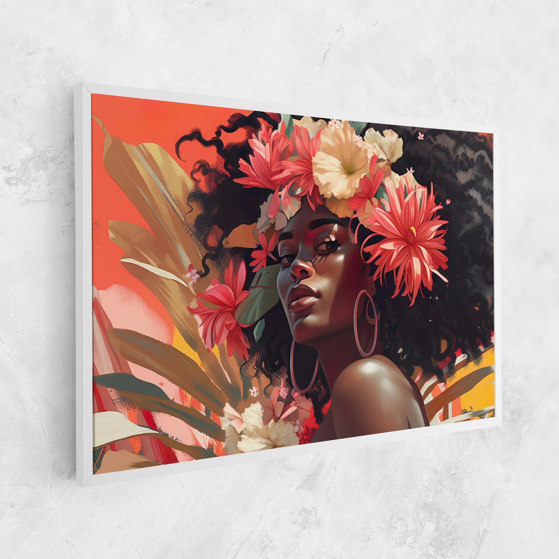 Tablou Canvas African Flower Woman mockup 1