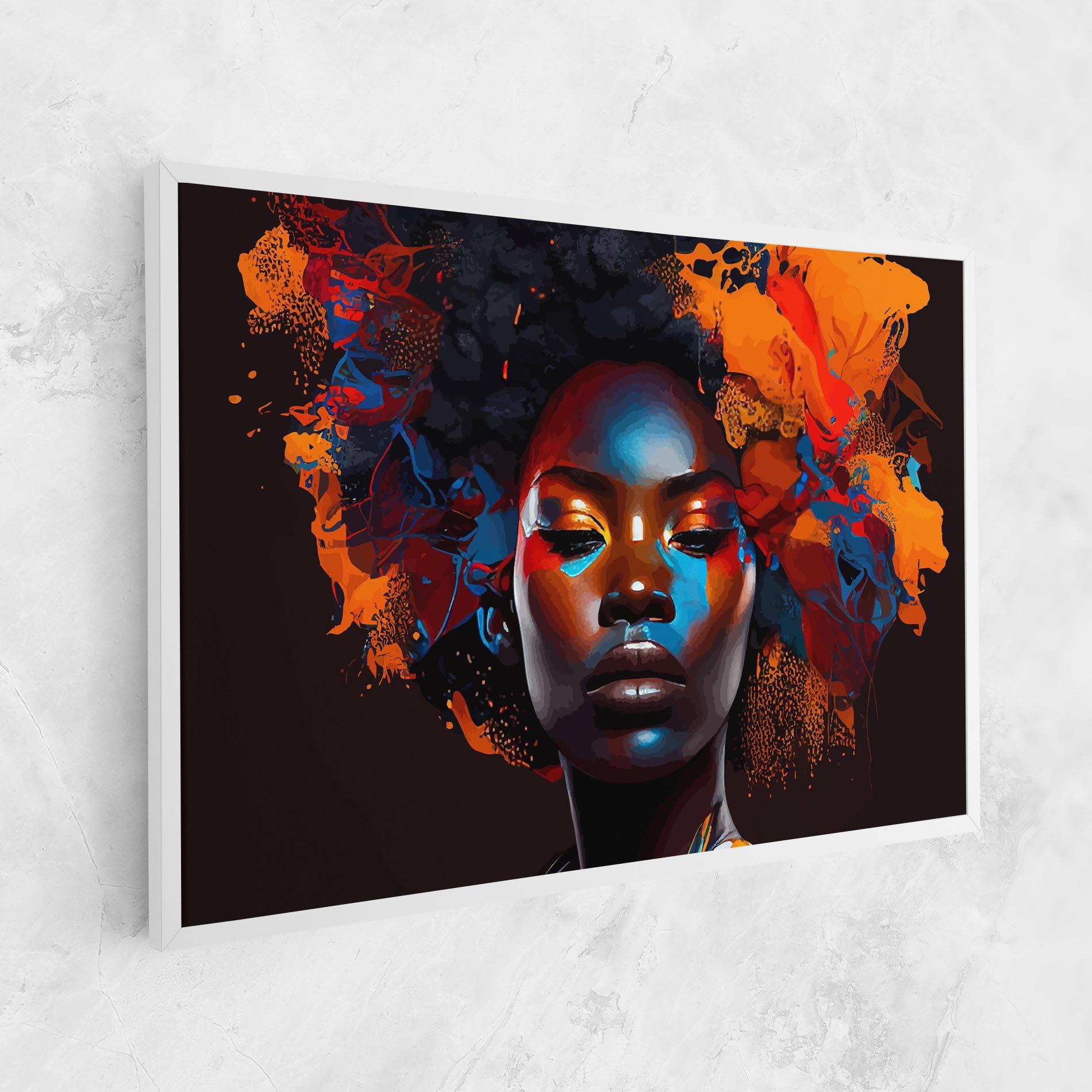 Tablou Canvas Africat Yellow Hair mockup 1