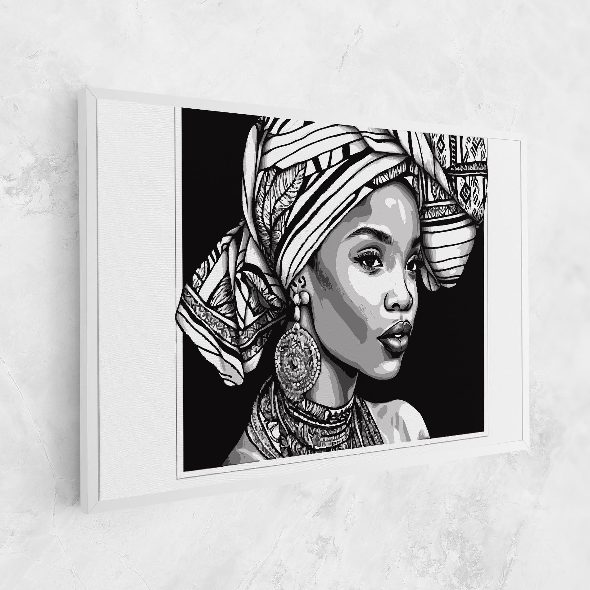 Tablou Canvas Beautiful African Lady mockup 1