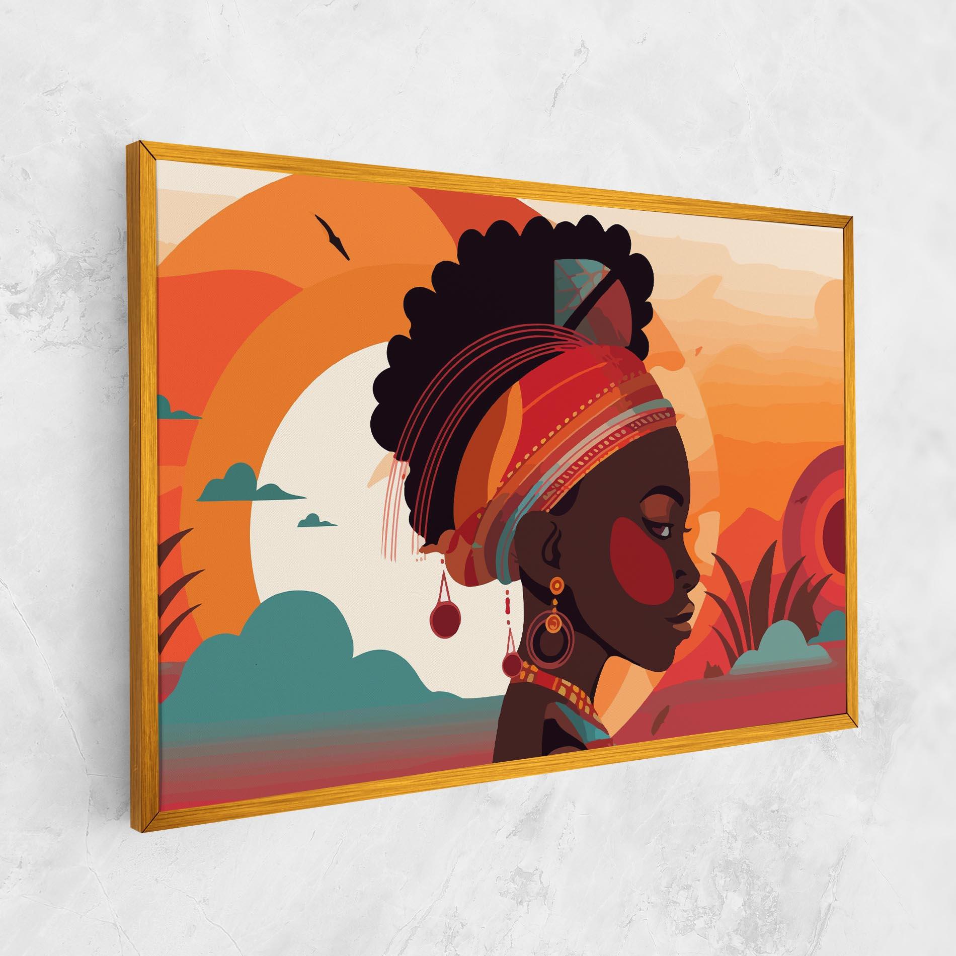 Tablou Canvas African Lady Art mockup 1