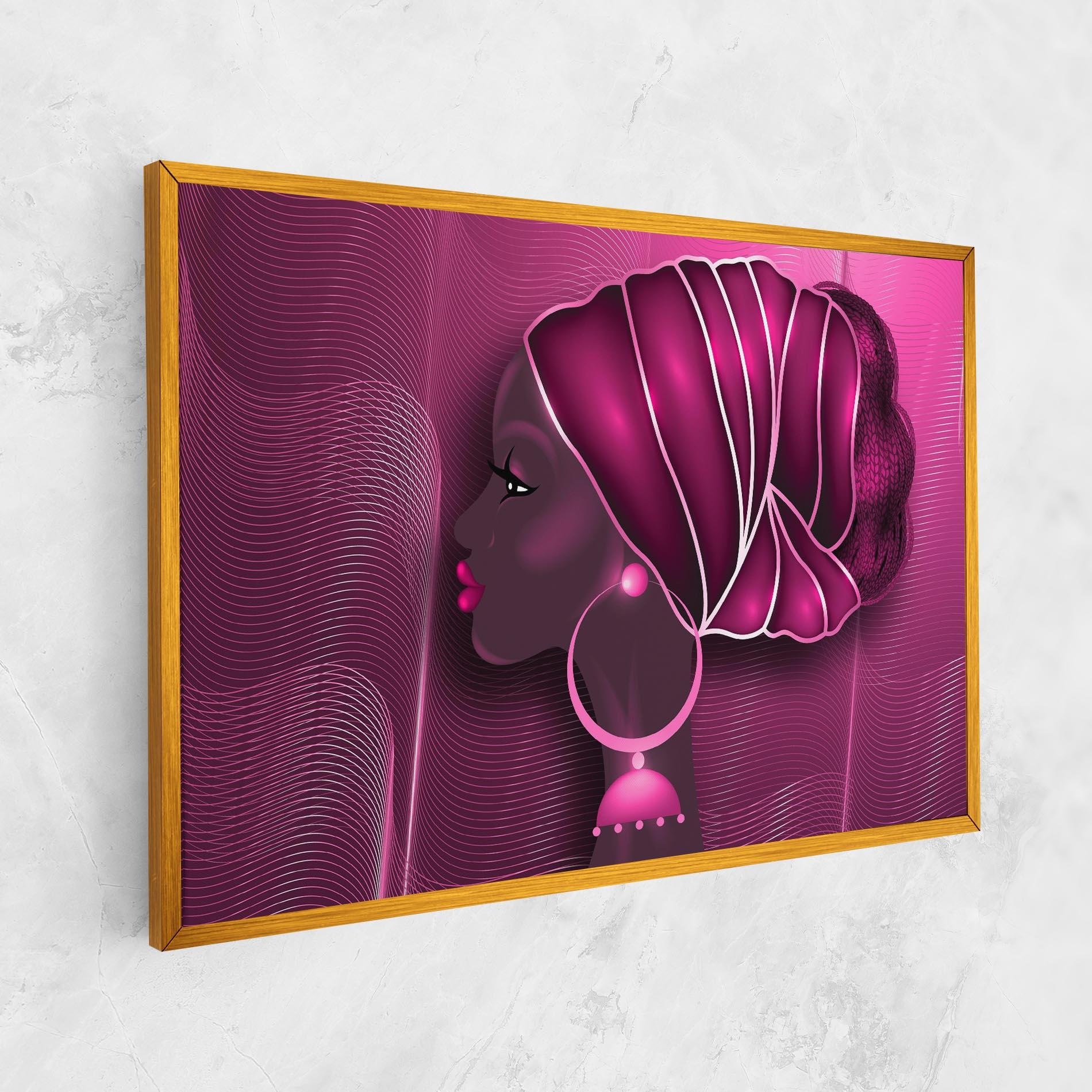 Tablou Canvas African Pink Woman mockup 1