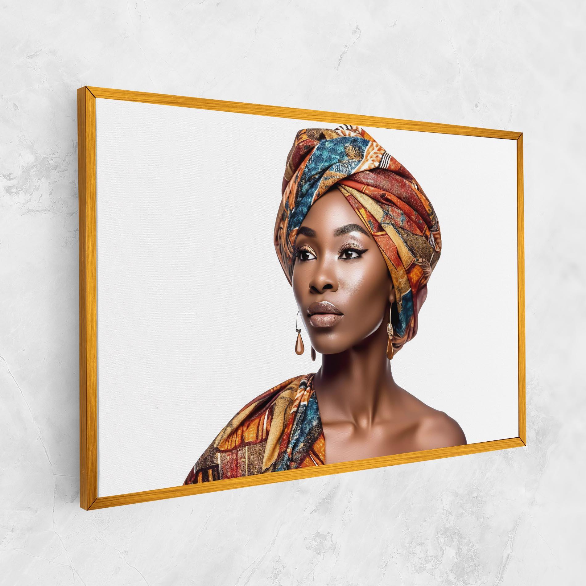 Tablou Canvas African Woman Turban mockup 1