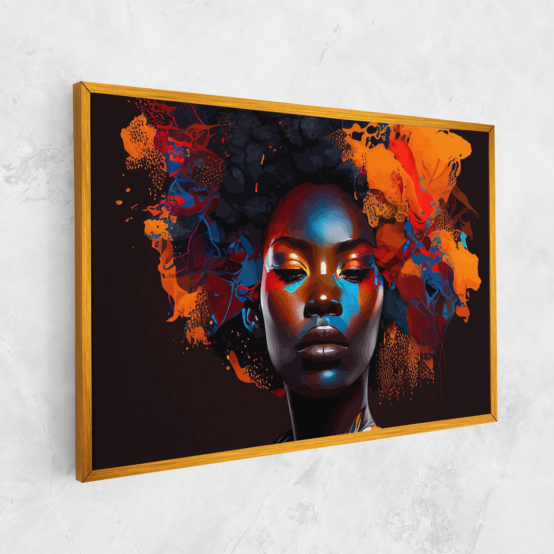 Tablou Canvas Africat Yellow Hair mockup 1