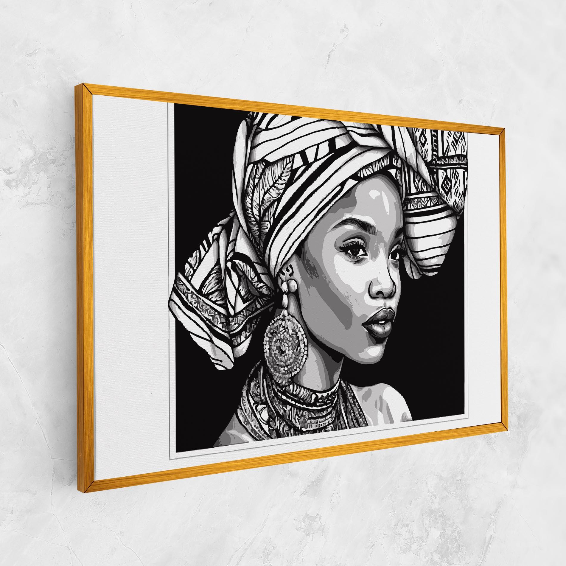 Tablou Canvas Beautiful African Lady mockup 1