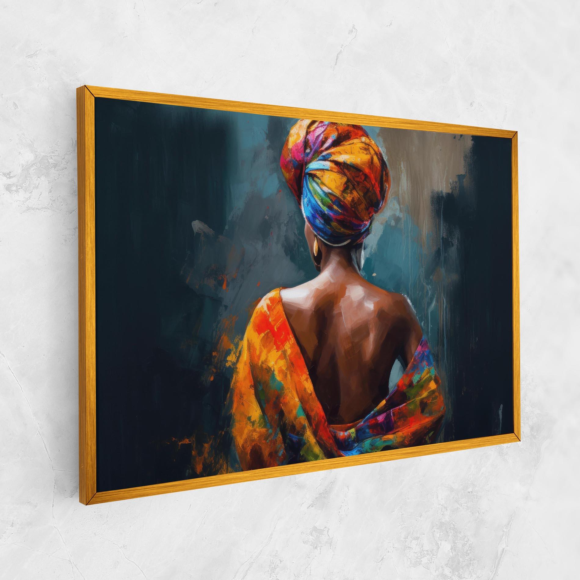 Tablou Canvas Colorful Turban Woman mockup 1