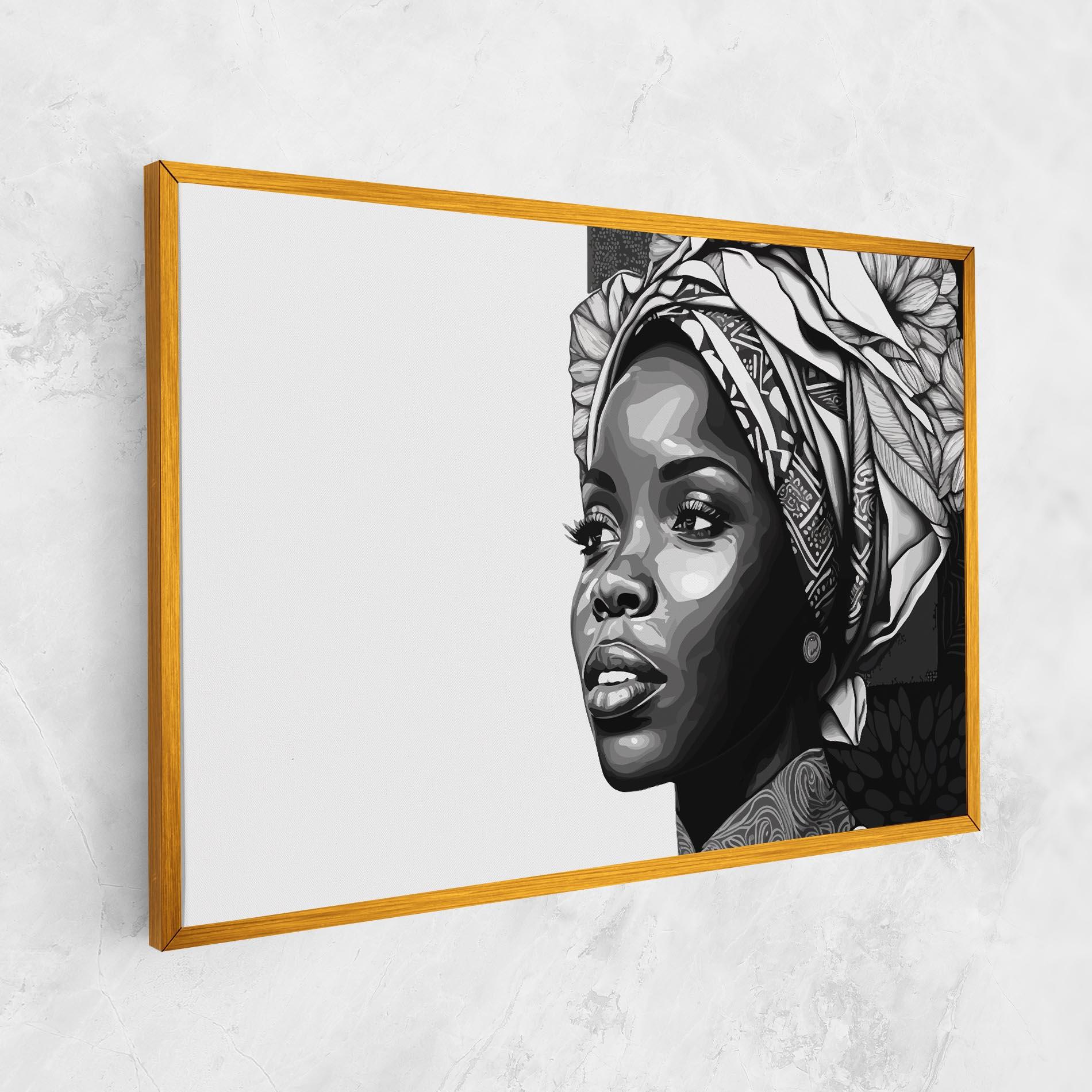 Tablou Canvas Pretty African Woman mockup 1