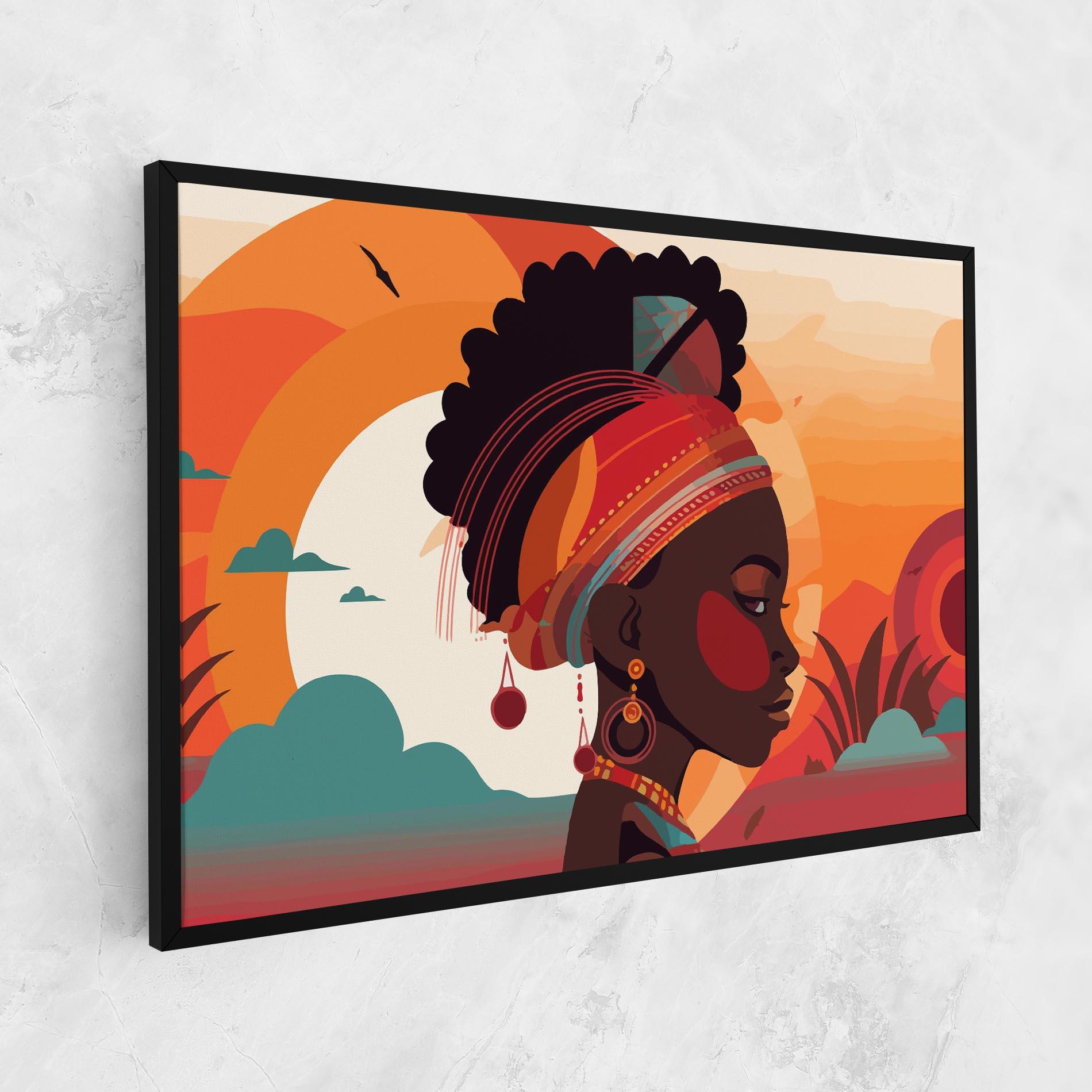 Tablou Canvas African Lady Art mockup 1