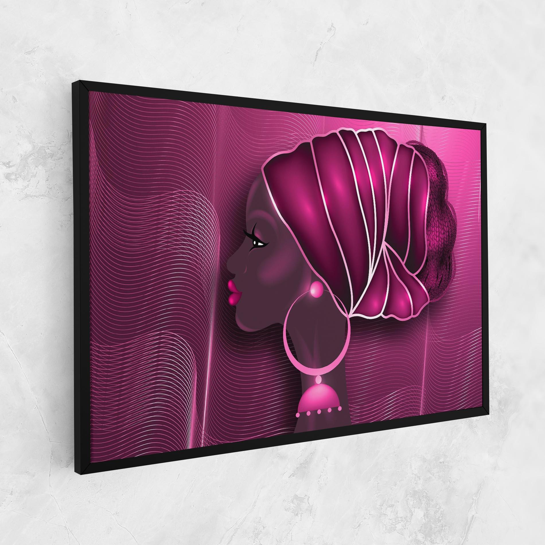 Tablou Canvas African Pink Woman mockup 1