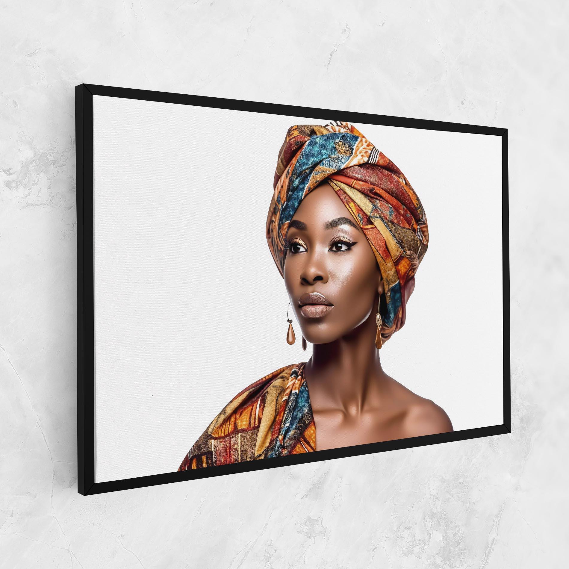 Tablou Canvas African Woman Turban mockup 1