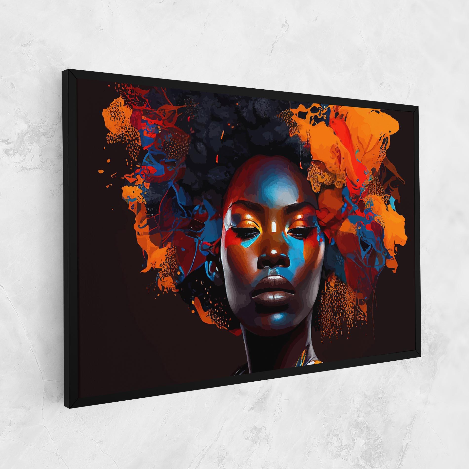 Tablou Canvas Africat Yellow Hair mockup 1