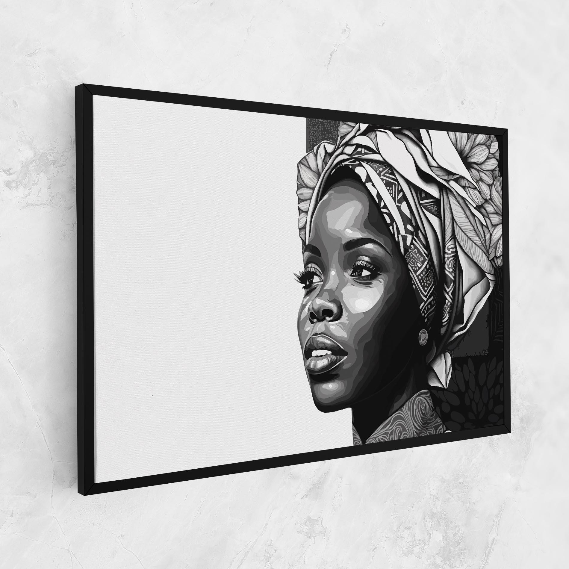 Tablou Canvas Pretty African Woman mockup 1