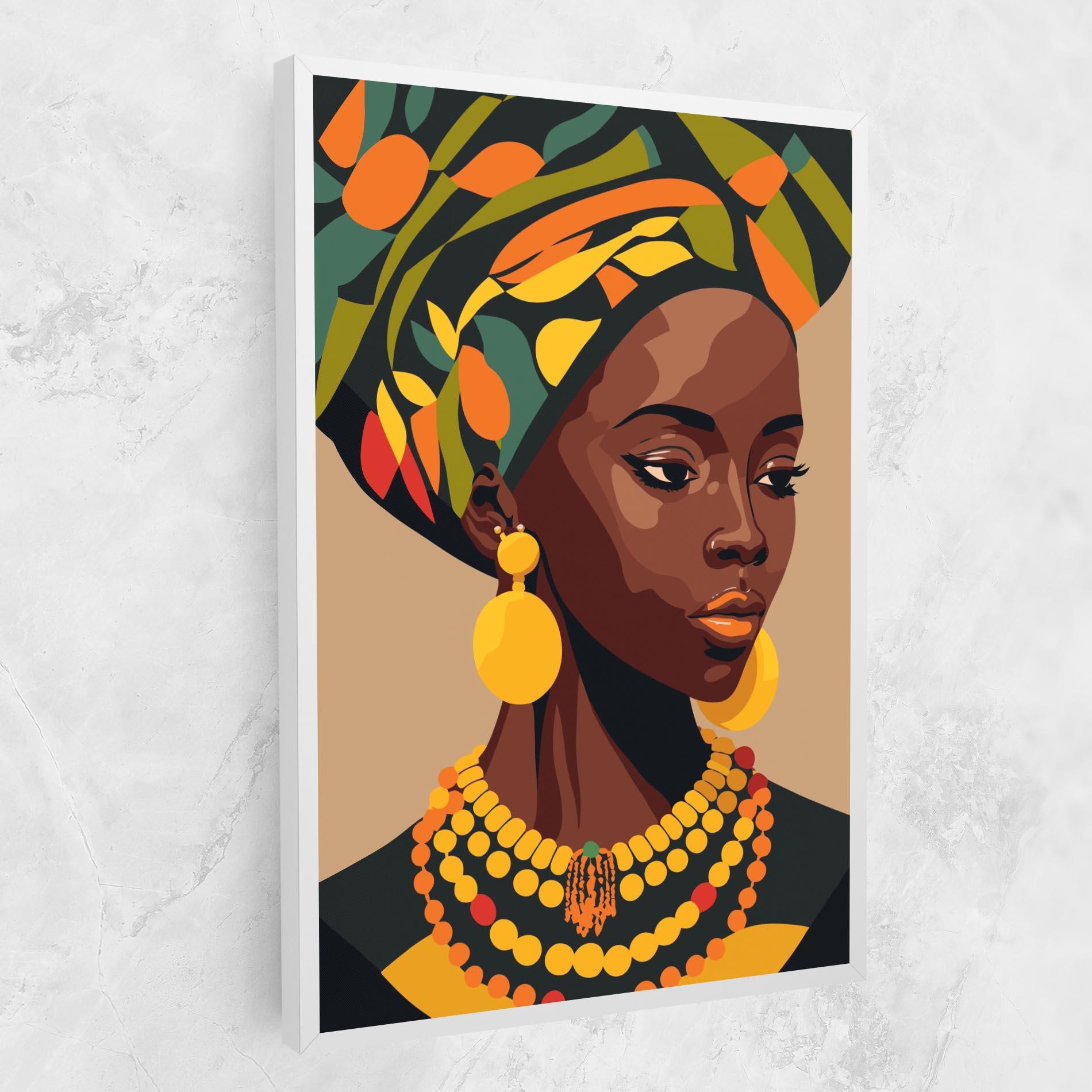 Tablou Canvas African Earrings mockup 1