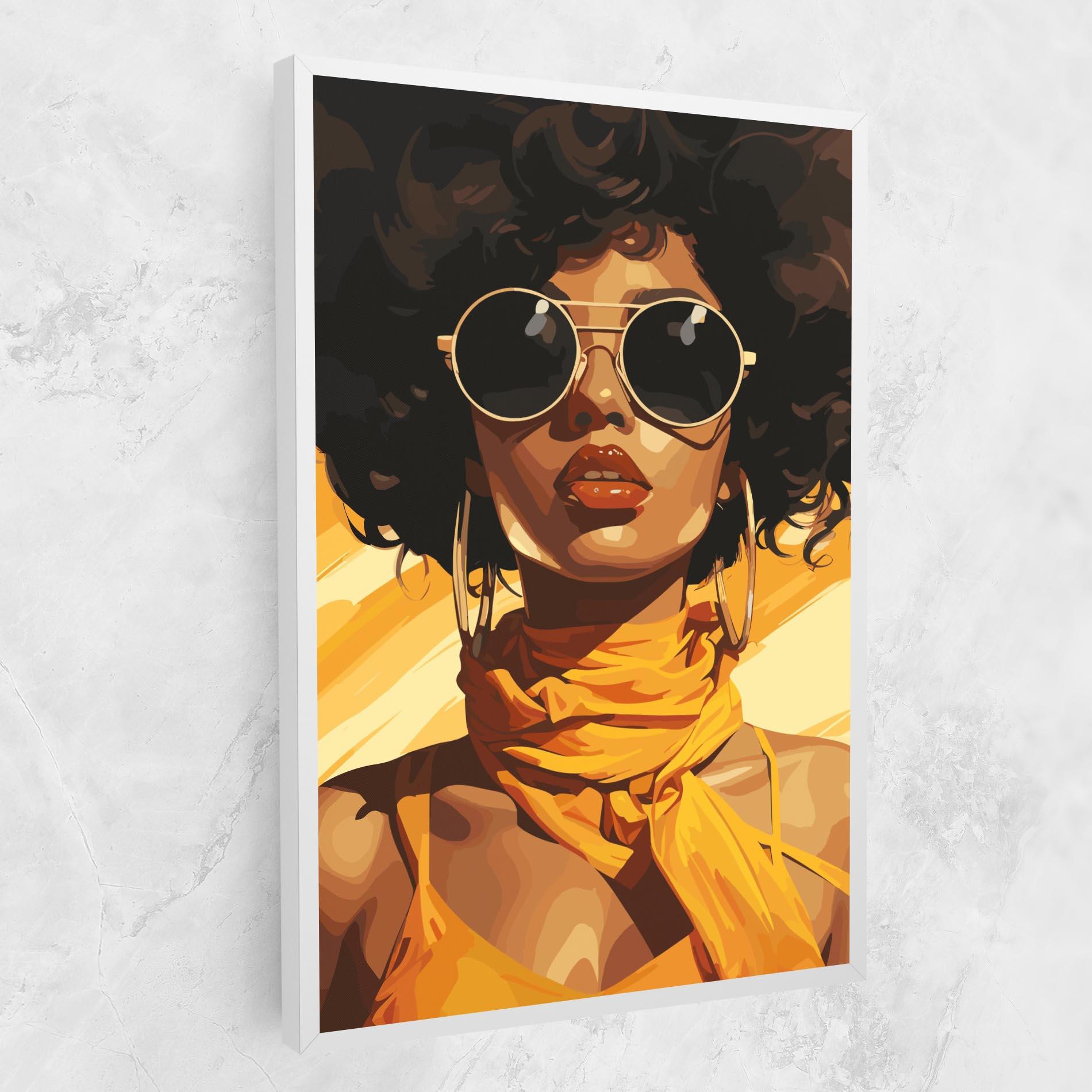 Tablou Canvas African Yellow Woman mockup 1
