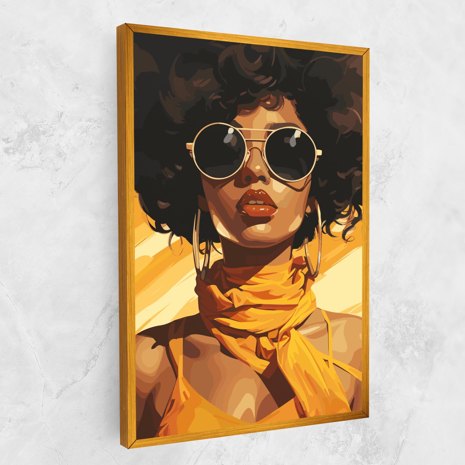 Tablou Canvas African Yellow Woman mockup 1