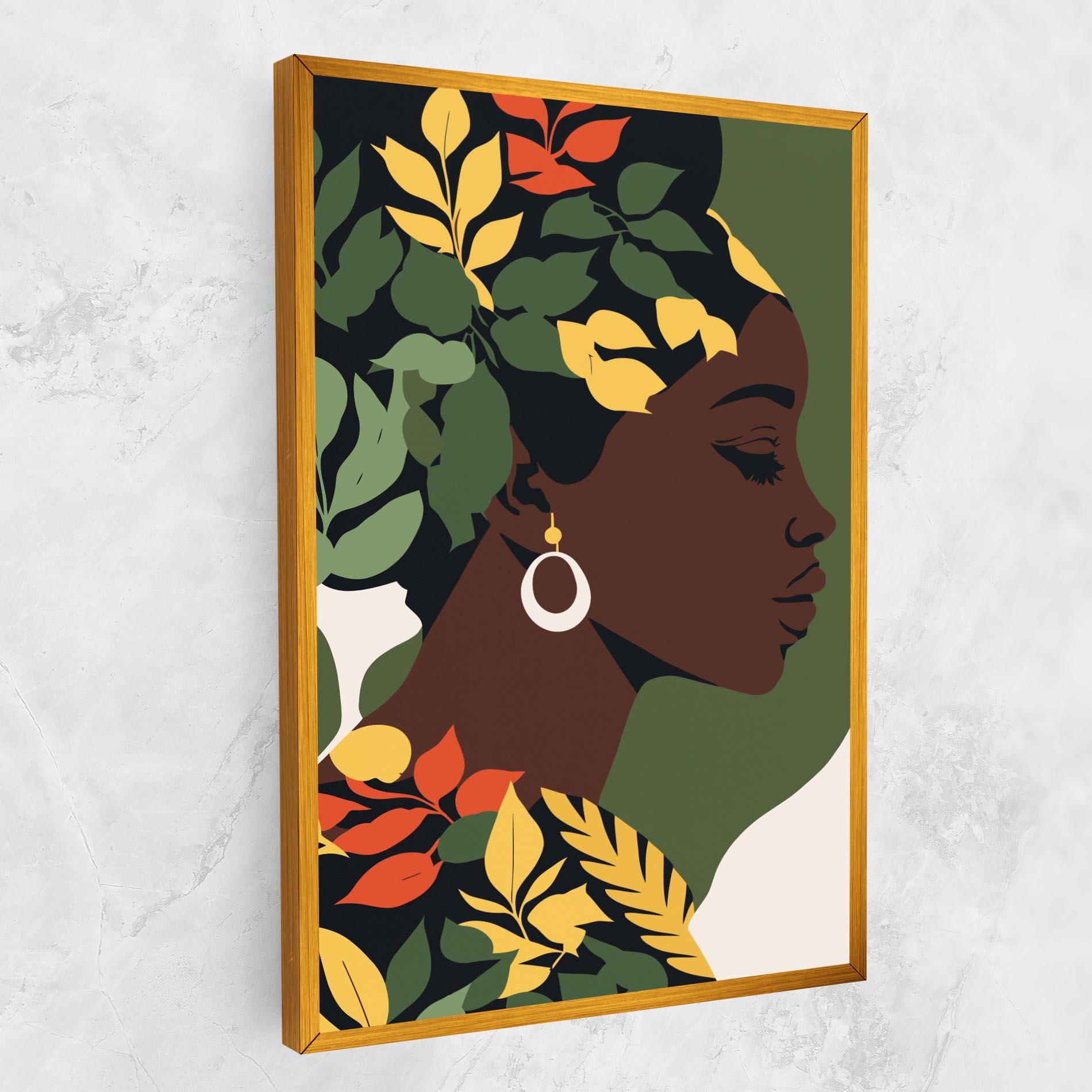 Tablou Canvas Yellow Leaf Africa mockup 1